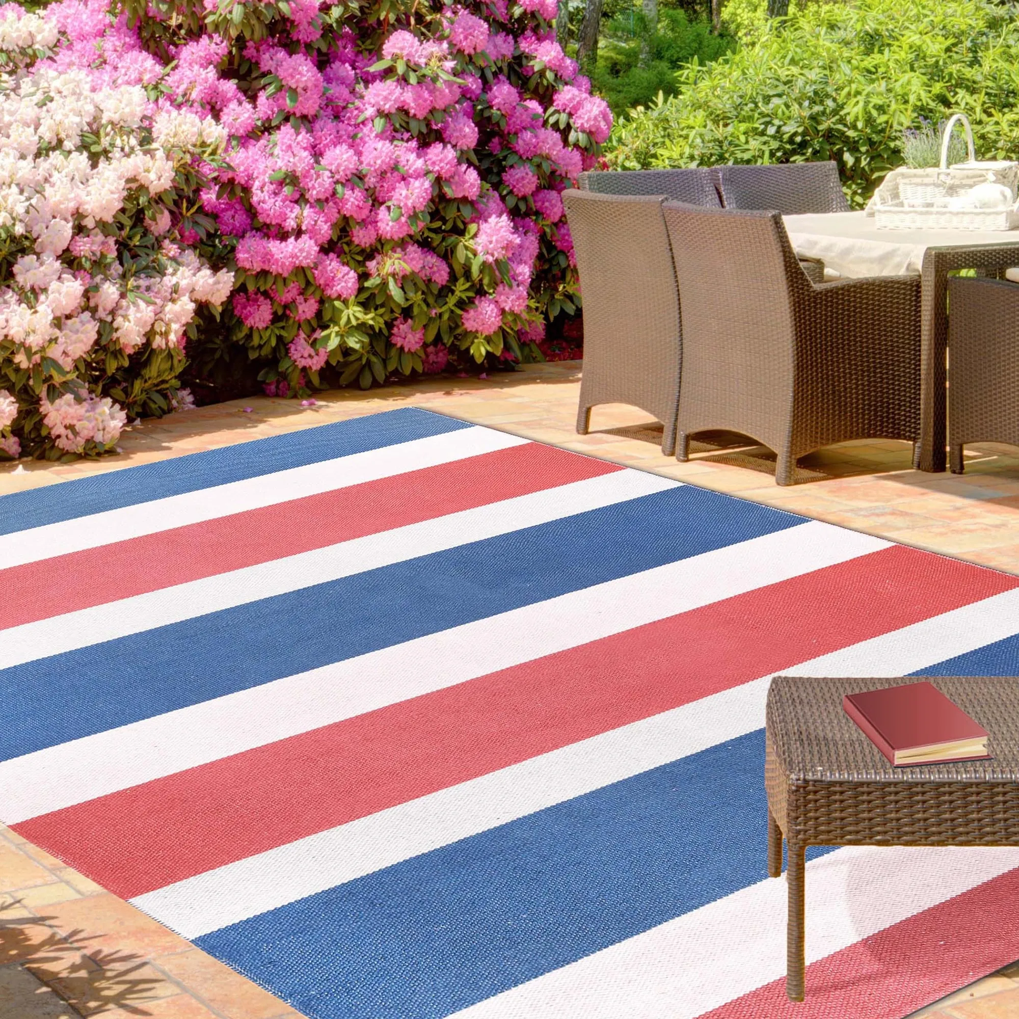 Superior Modern Stripes Indoor/ Outdoor Area Rug