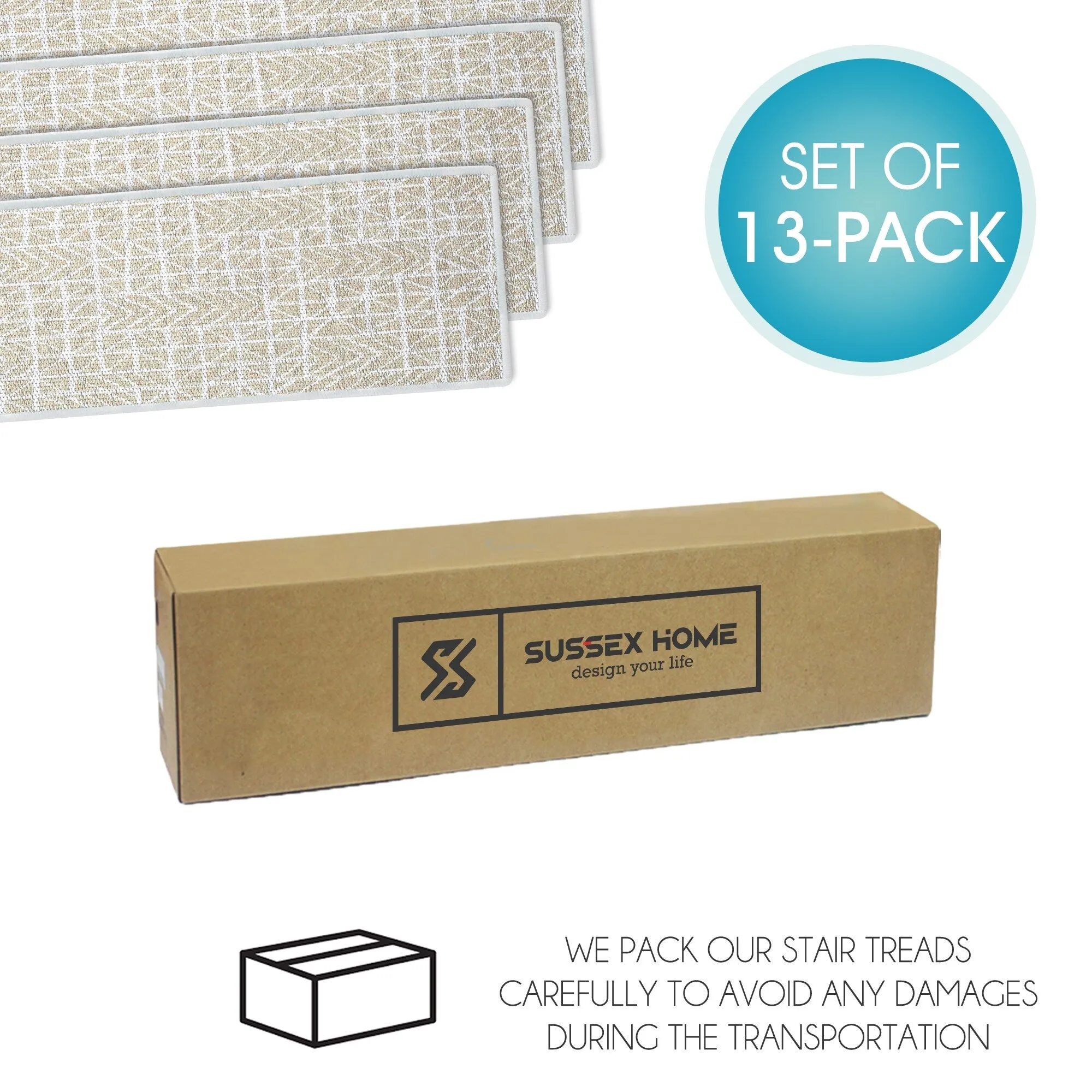 SussexHome Hudson Anti-slip Stair Treads