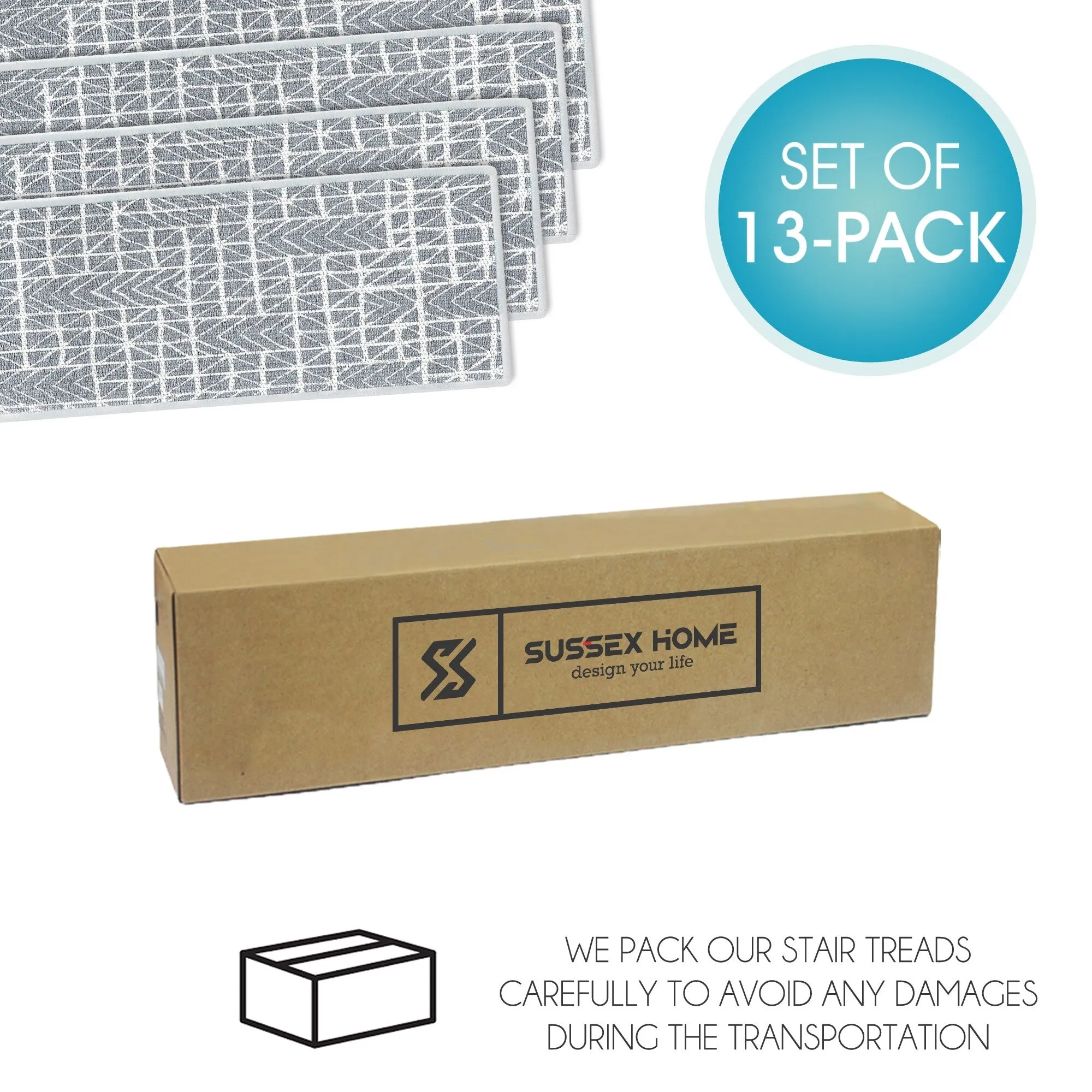 SussexHome Hudson Anti-slip Stair Treads