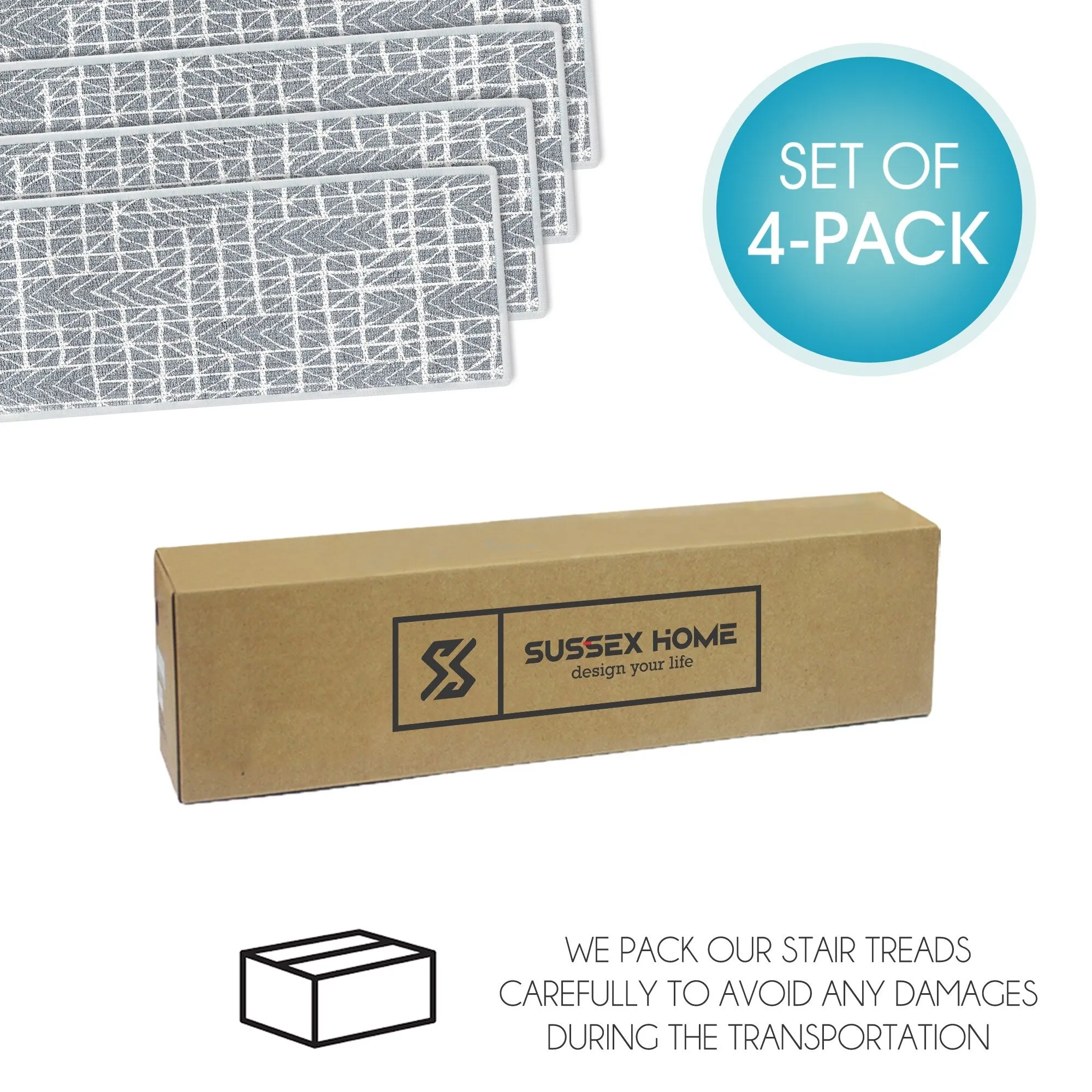 SussexHome Hudson Anti-slip Stair Treads