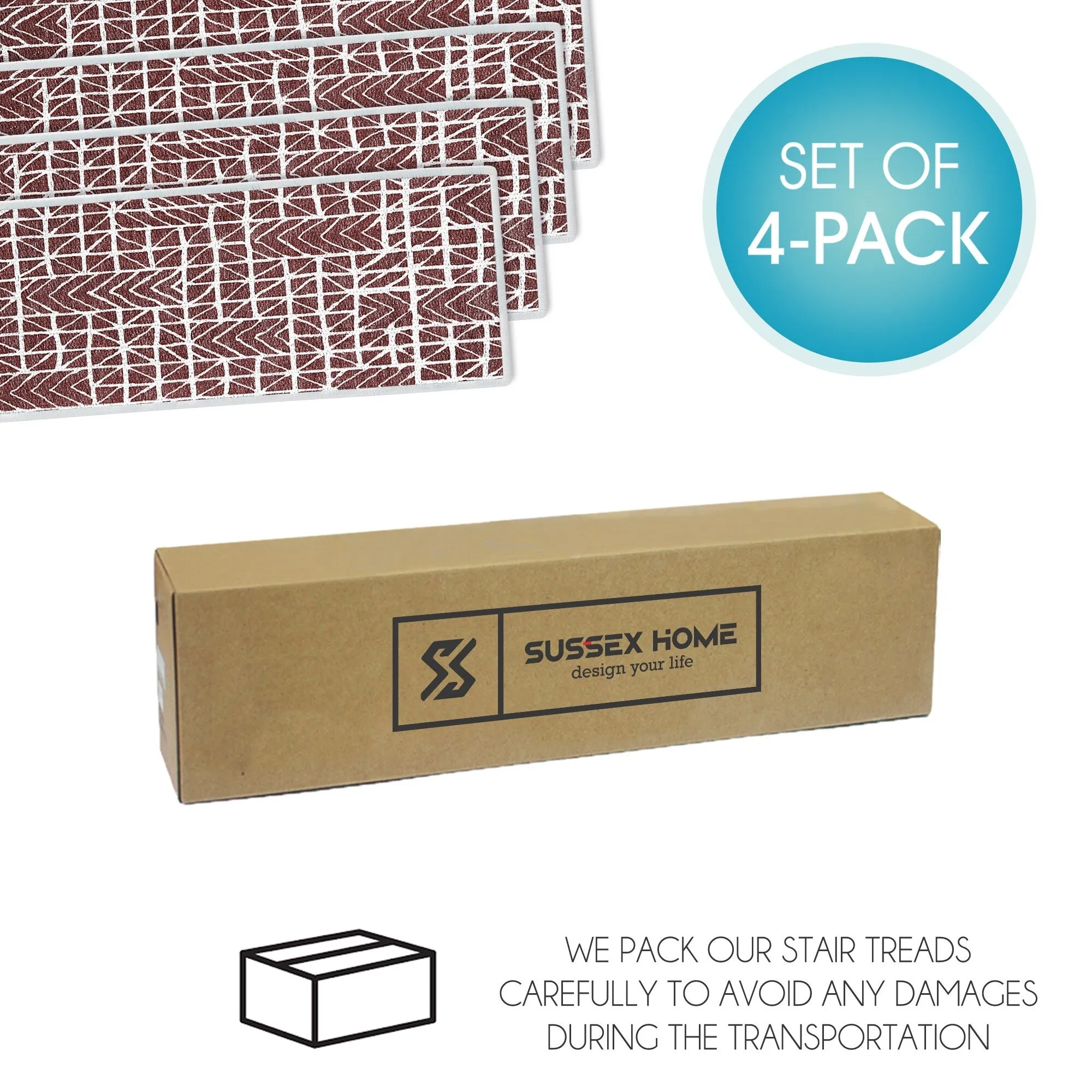 SussexHome Hudson Anti-slip Stair Treads