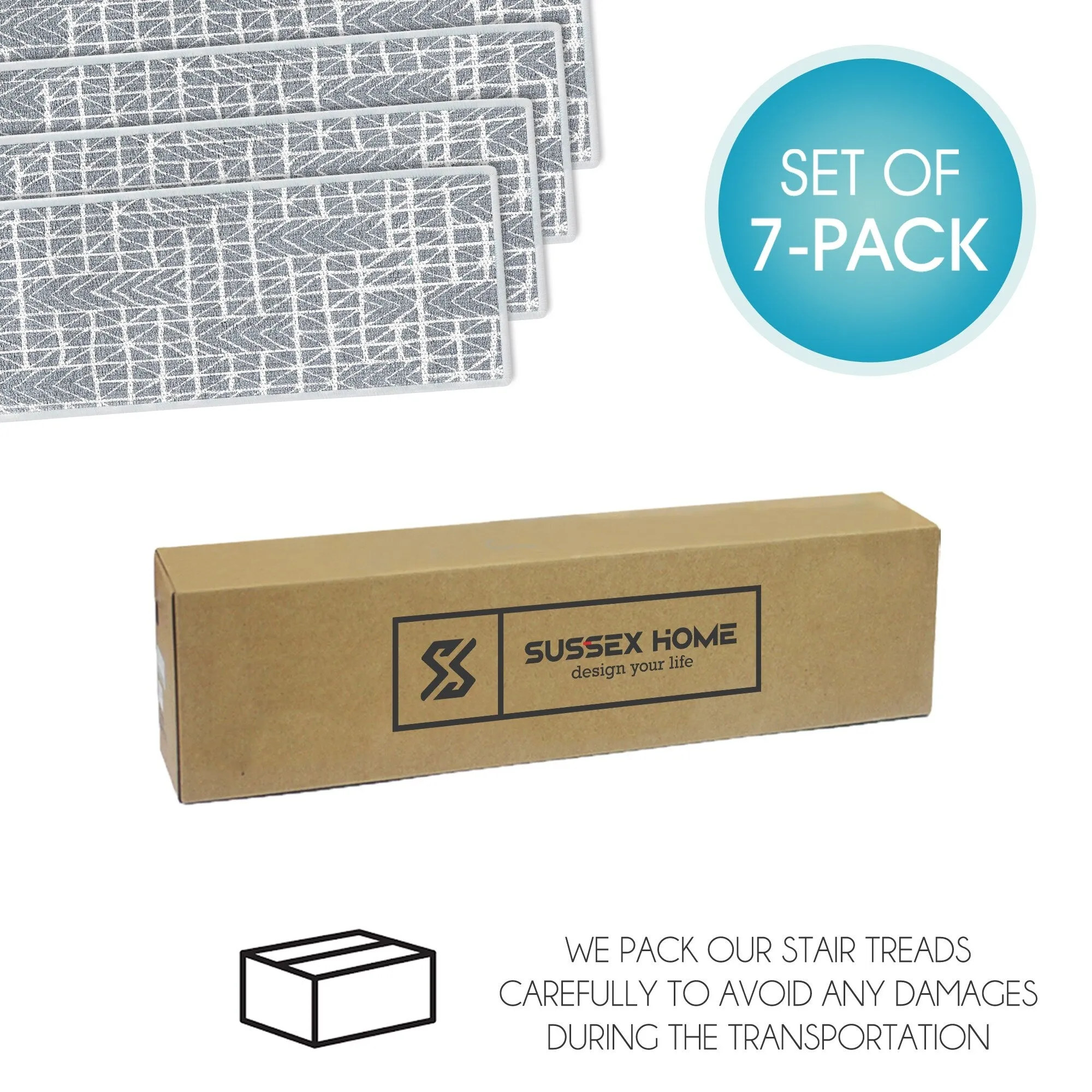 SussexHome Hudson Anti-slip Stair Treads