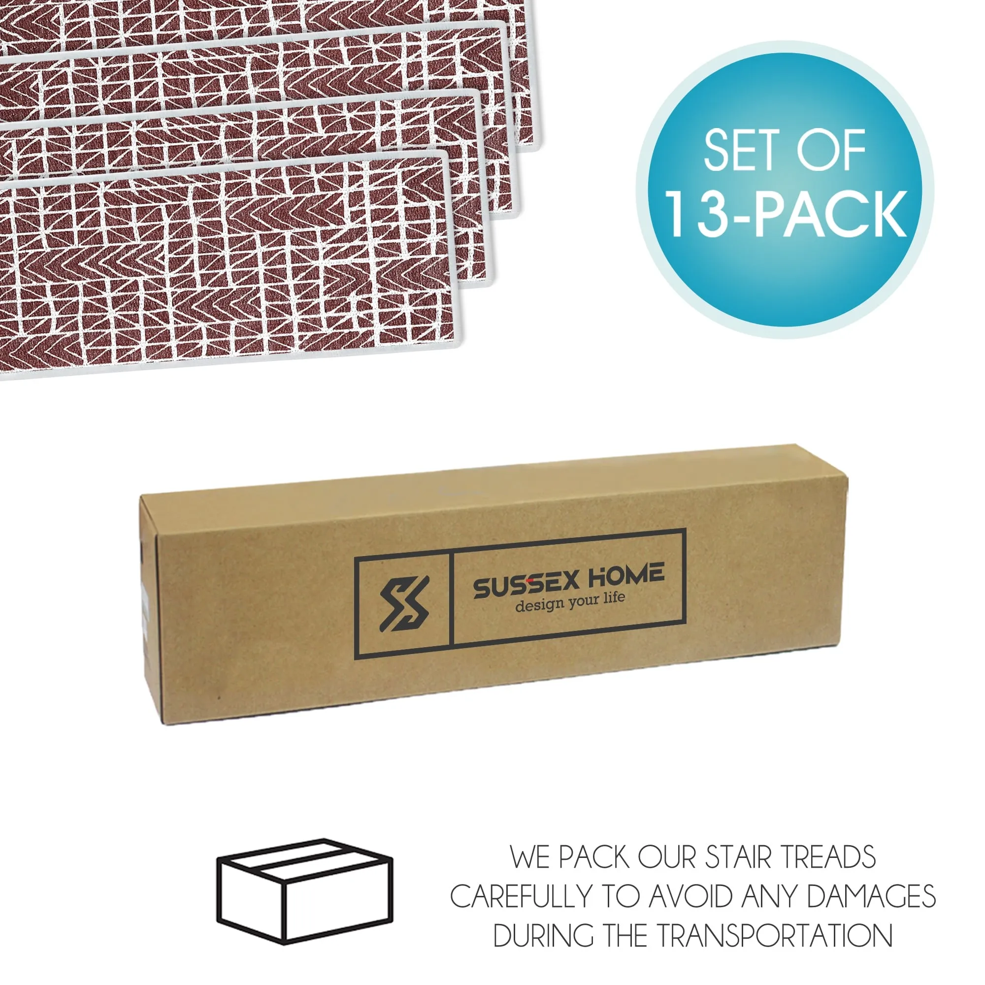 SussexHome Hudson Anti-slip Stair Treads