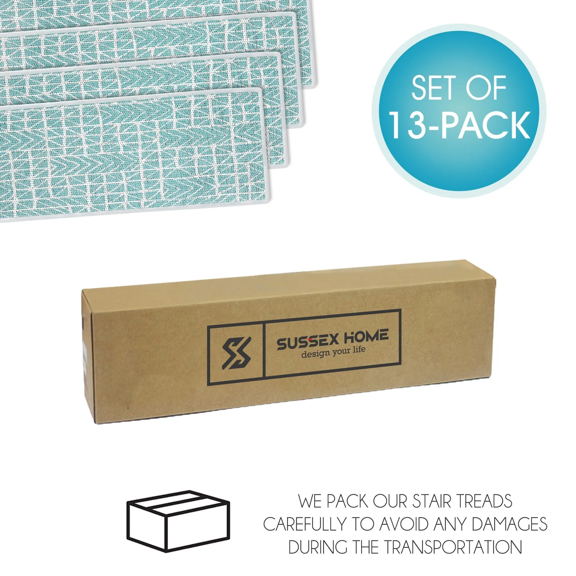 SussexHome Hudson Anti-slip Stair Treads
