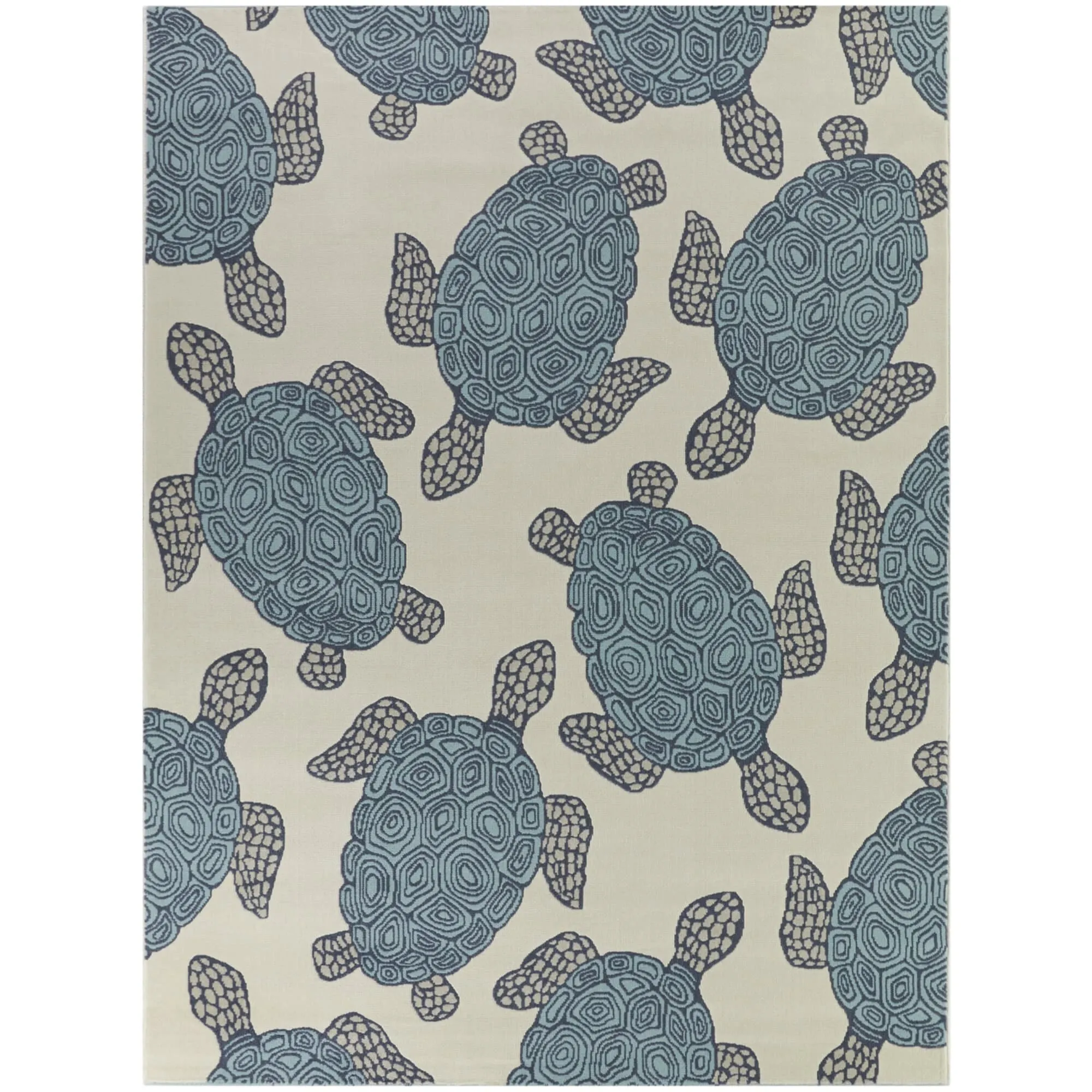 Swimming Sea Turtle Area Rug