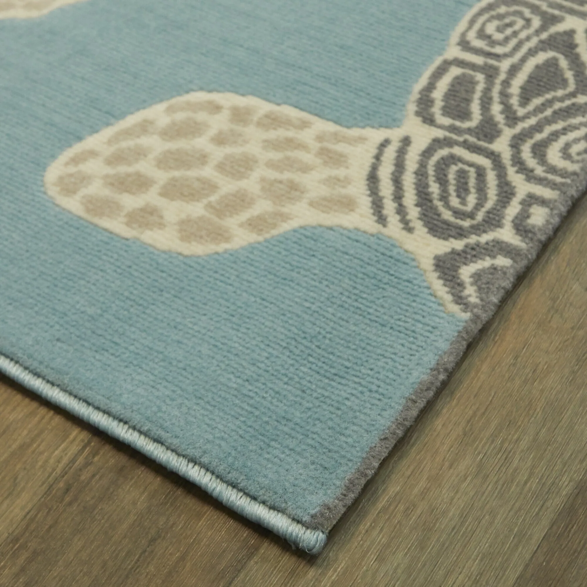 Swimming Sea Turtle Area Rug