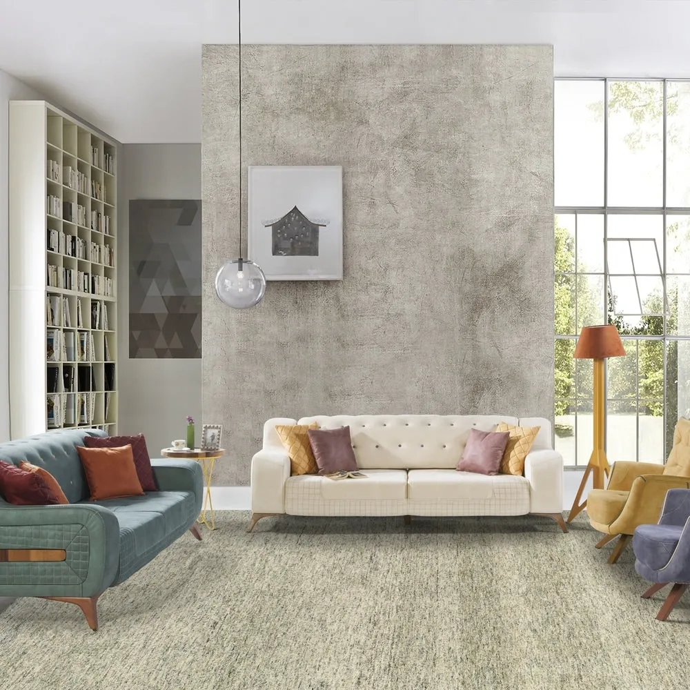 Tan Tweed Area Rug