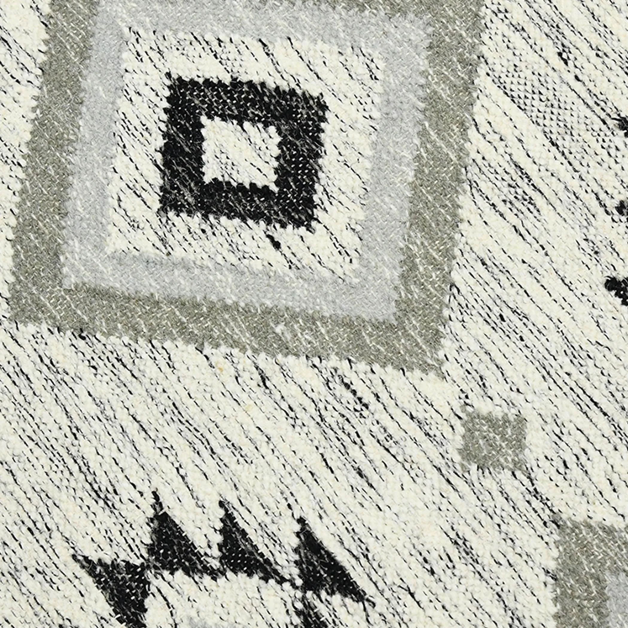 The Curated Nomad Southwestern Silver Flatweave Area Rug