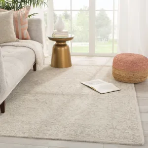 The Gray Barn Oigh Valley Handmade Medallion Light Grey and Cream Area Rug