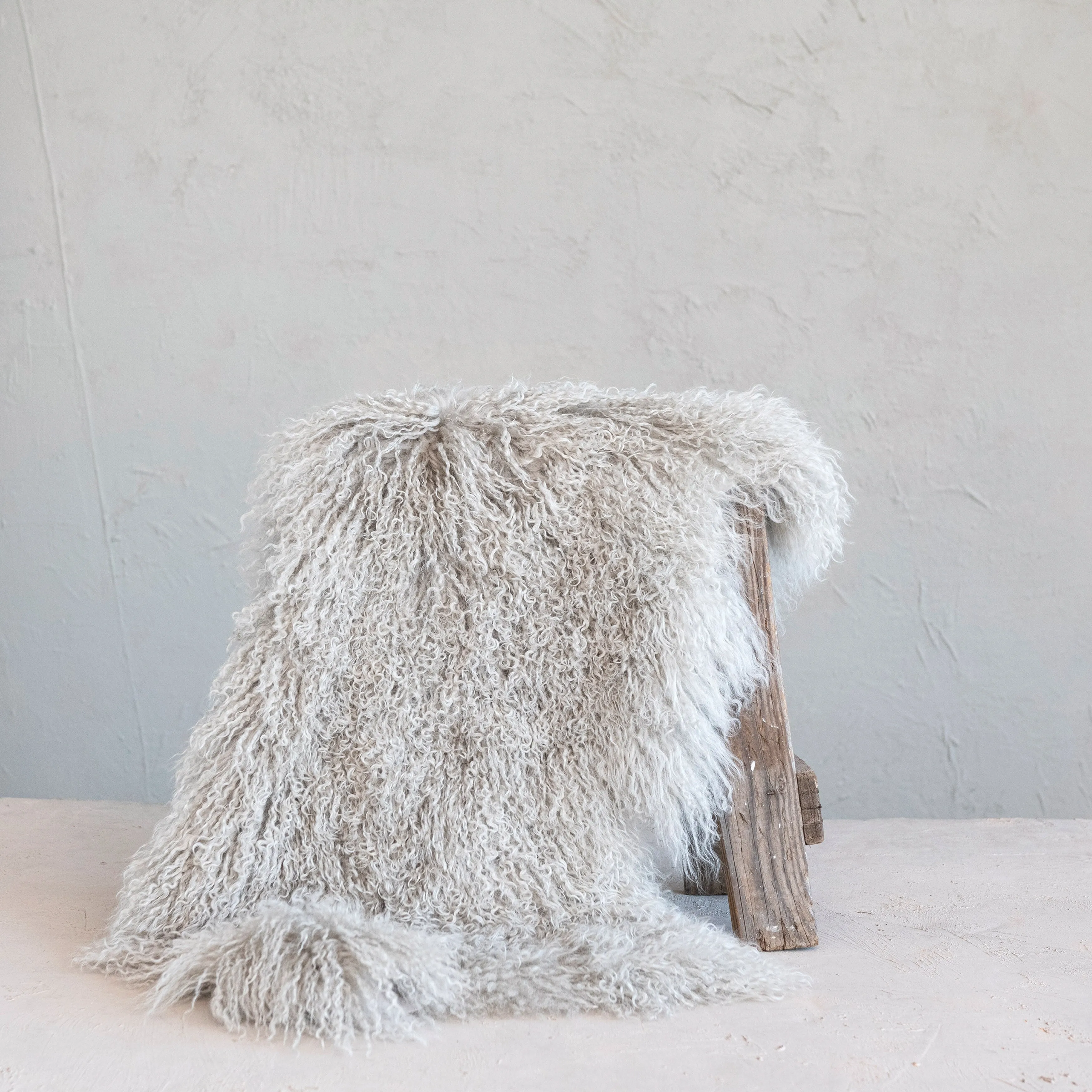 Tibetan Lamb Fur Rug - 36.0L x 24.0W x 1.0H - 36.0L x 24.0W x 1.0H