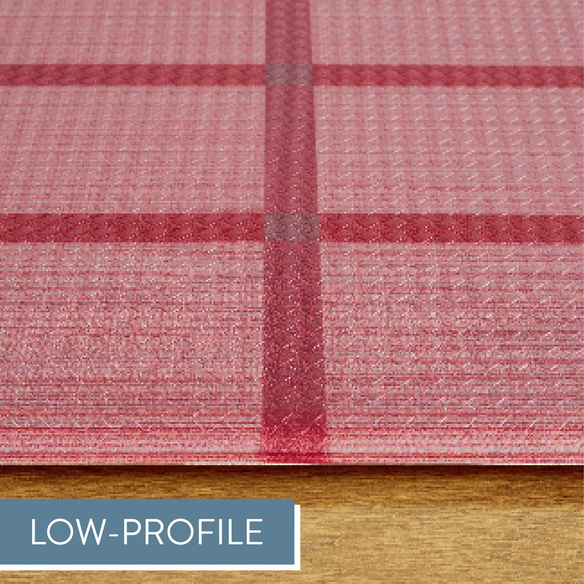 TOWN & COUNTRY BASICS Windowpane Plaid Anti Fatigue Kitchen Mat Non-Slip Backing