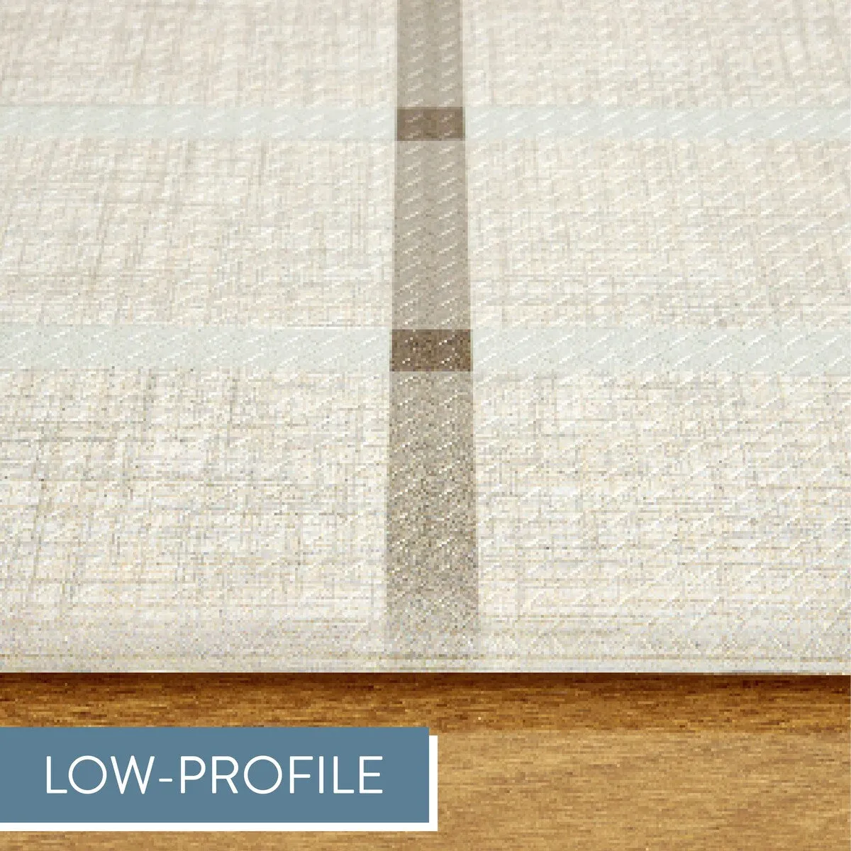 TOWN & COUNTRY BASICS Windowpane Plaid Anti Fatigue Kitchen Mat Non-Slip Backing
