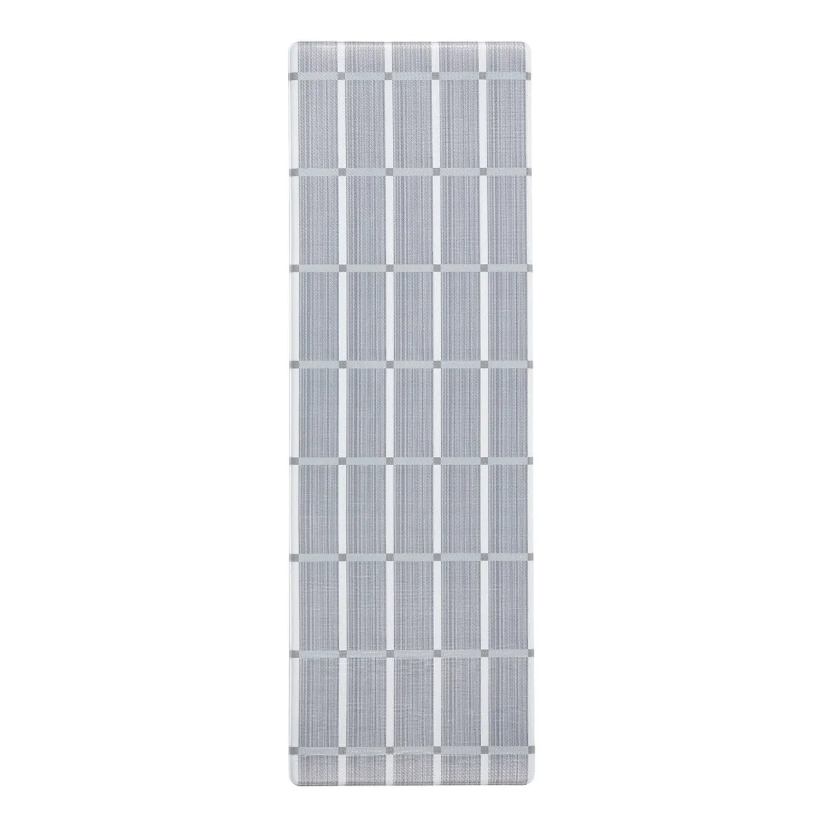 TOWN & COUNTRY BASICS Windowpane Plaid Anti Fatigue Kitchen Mat Non-Slip Backing