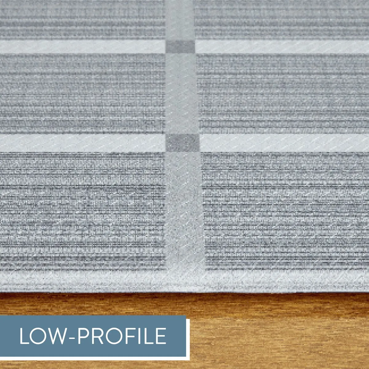 TOWN & COUNTRY BASICS Windowpane Plaid Anti Fatigue Kitchen Mat Non-Slip Backing