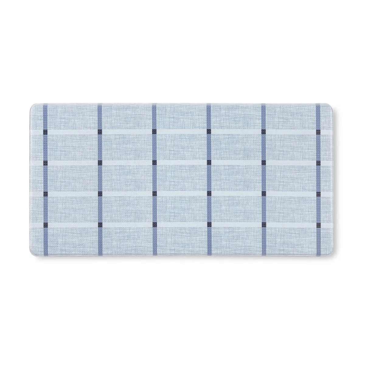 TOWN & COUNTRY BASICS Windowpane Plaid Anti Fatigue Kitchen Mat Non-Slip Backing