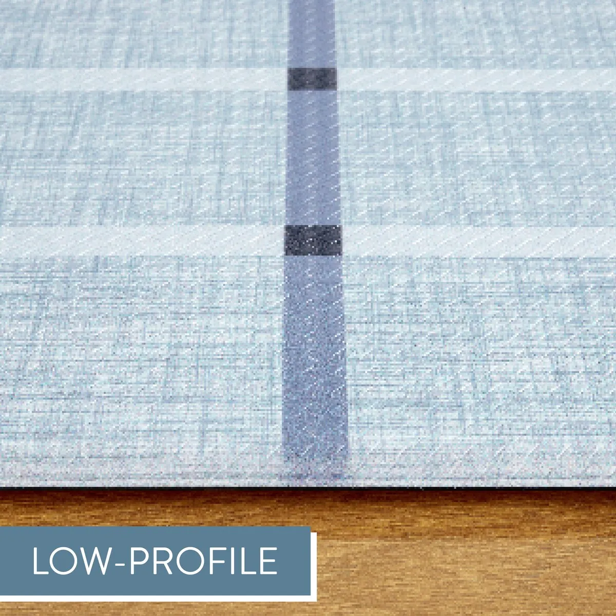 TOWN & COUNTRY BASICS Windowpane Plaid Anti Fatigue Kitchen Mat Non-Slip Backing
