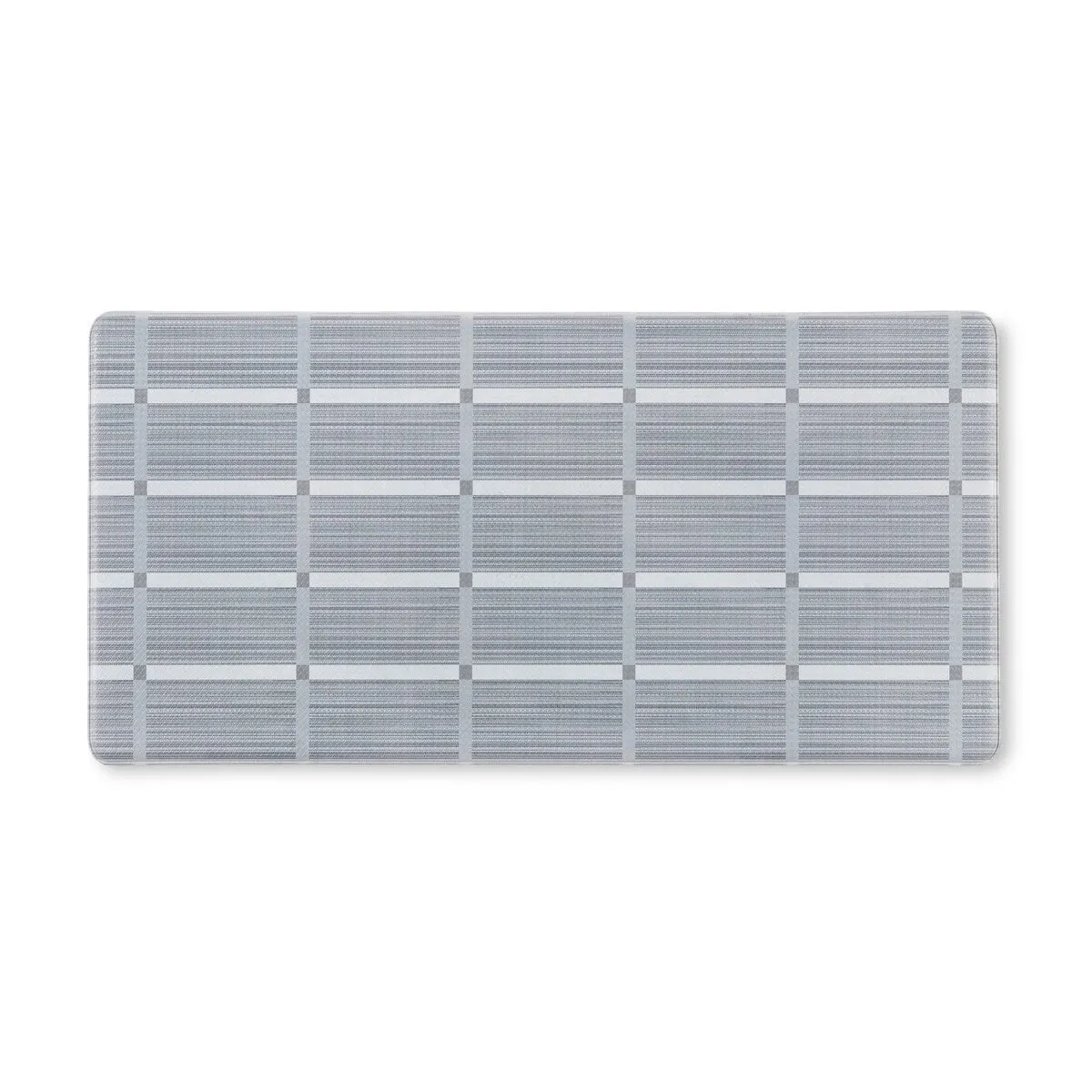 TOWN & COUNTRY BASICS Windowpane Plaid Anti Fatigue Kitchen Mat Non-Slip Backing