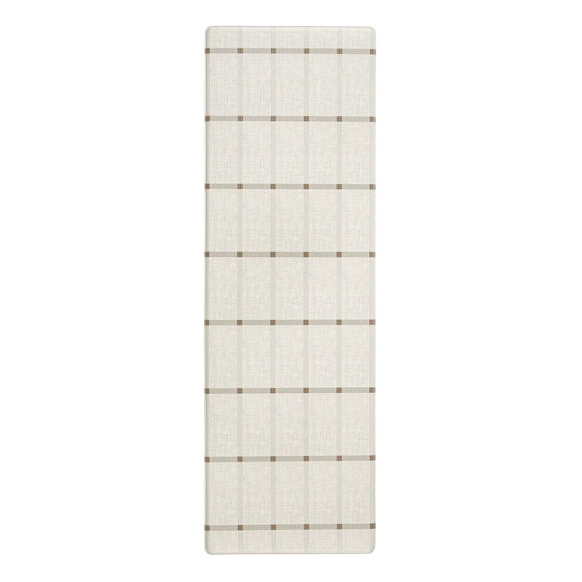 TOWN & COUNTRY BASICS Windowpane Plaid Anti Fatigue Kitchen Mat Non-Slip Backing