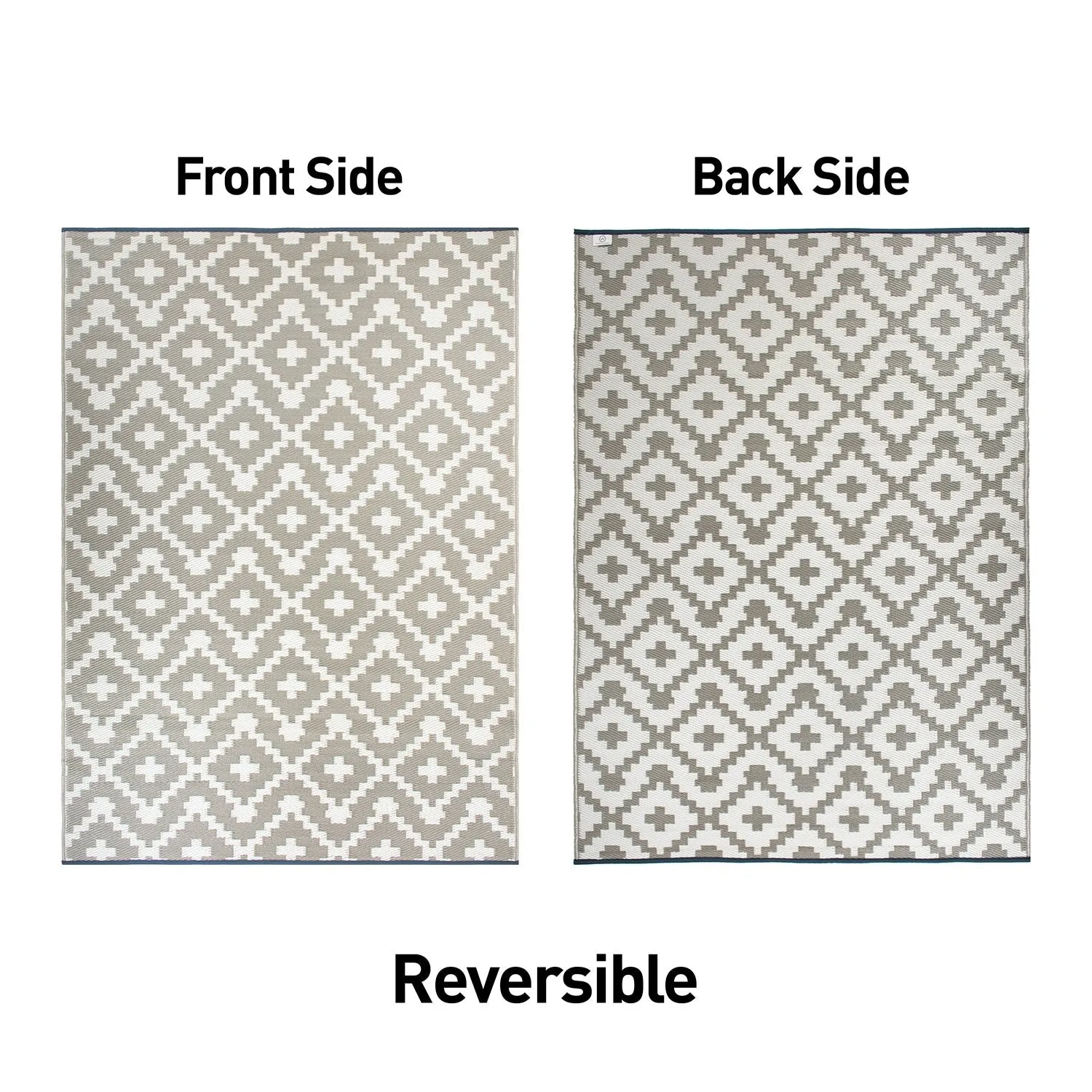Trellis Geometric Reversible Plastic Outdoor Rugs