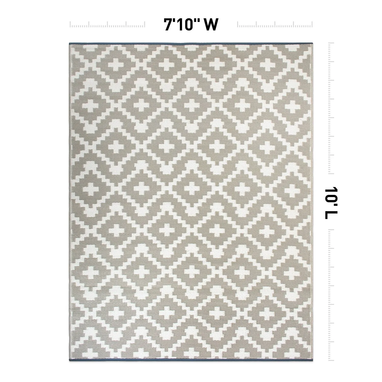 Trellis Geometric Reversible Plastic Outdoor Rugs