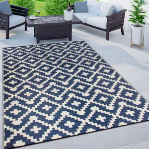 Trellis Geometric Reversible Plastic Outdoor Rugs