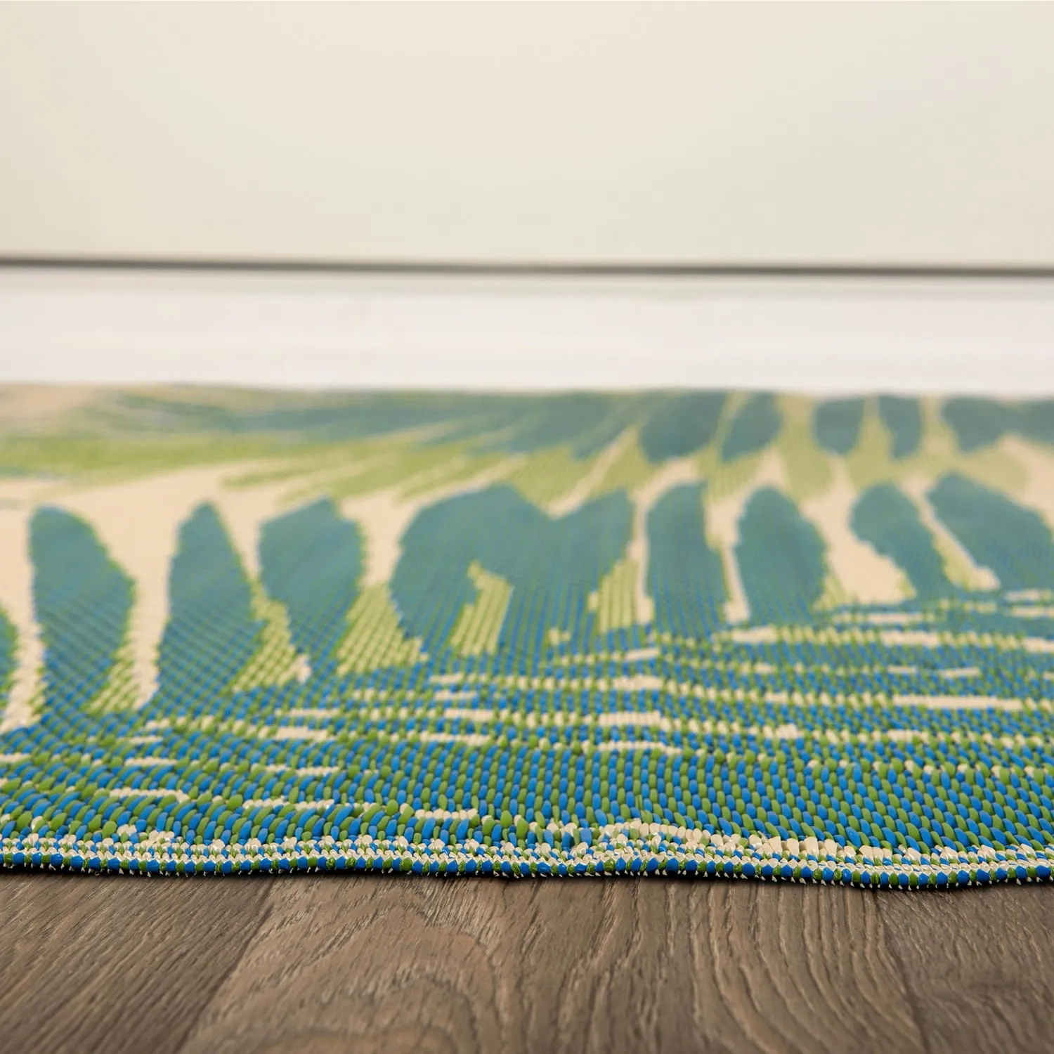 Tropical Floral Reversible Plastic Outdoor Rugs