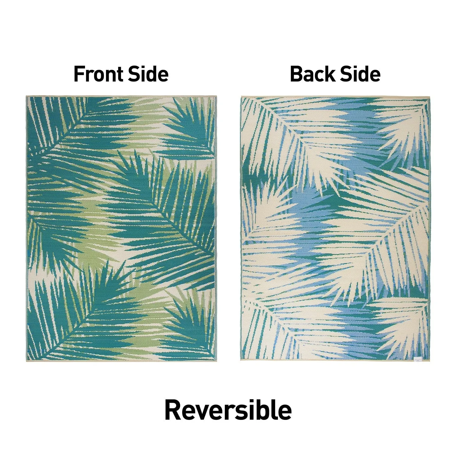 Tropical Floral Reversible Plastic Outdoor Rugs