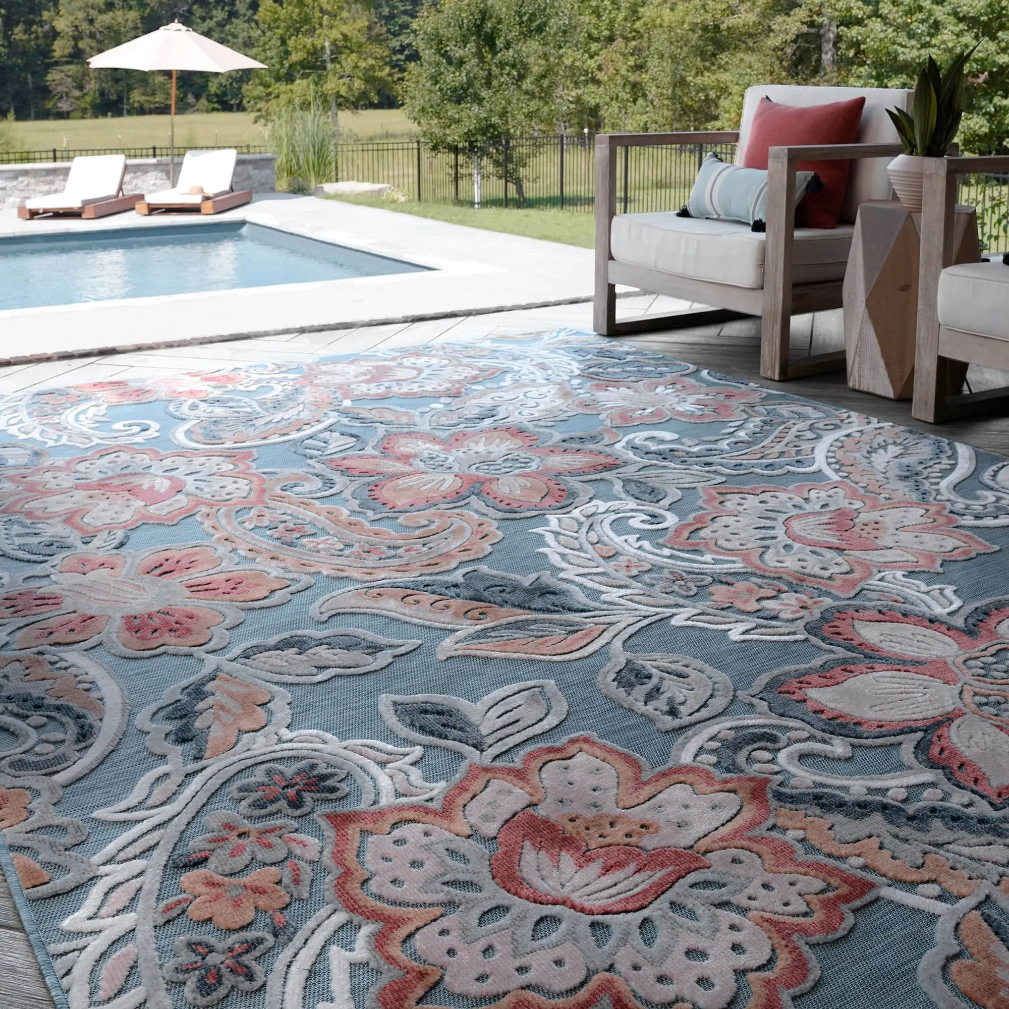 Tropicana Tropical Floral Indoor/Outdoor Area Rug