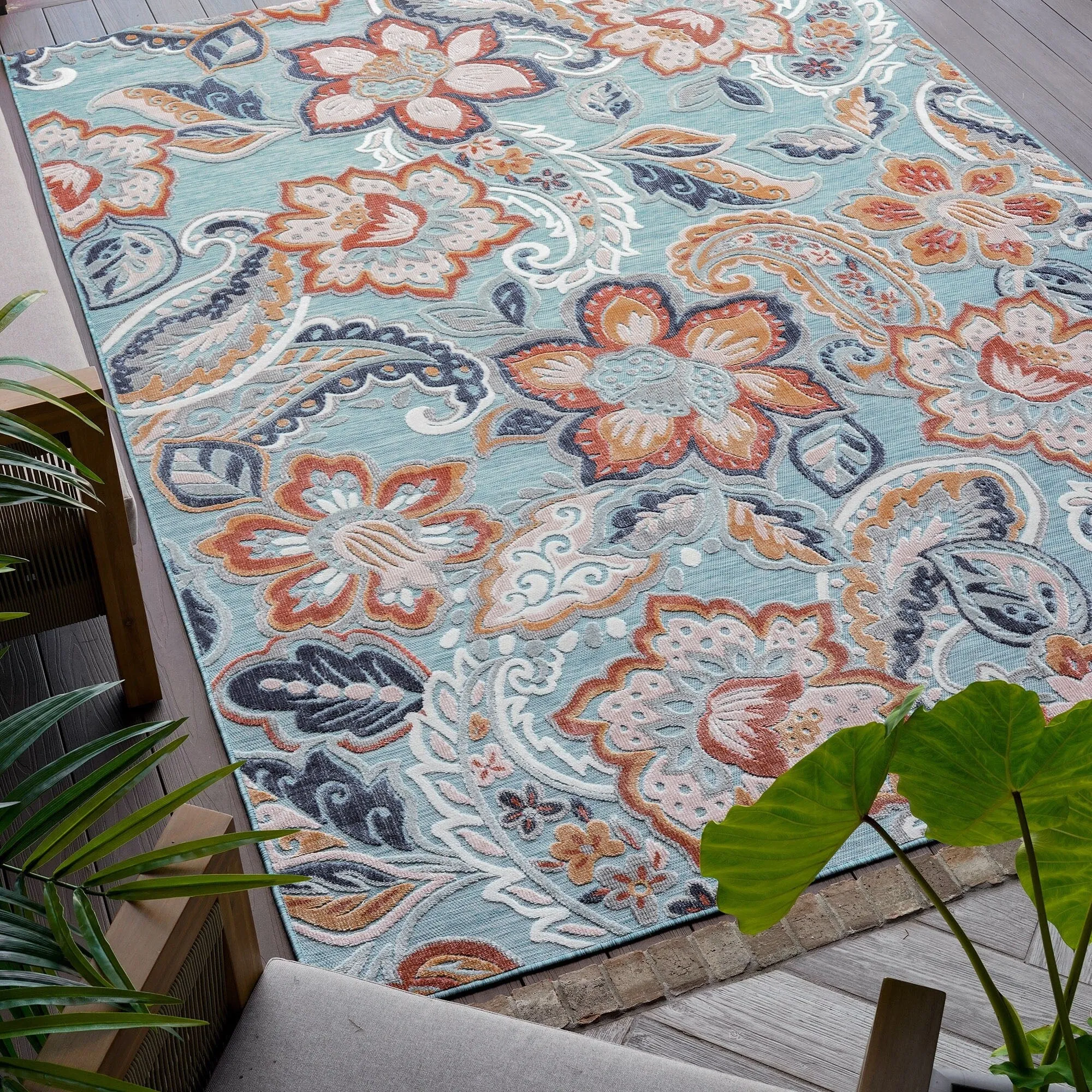 Tropicana Tropical Floral Indoor/Outdoor Area Rug