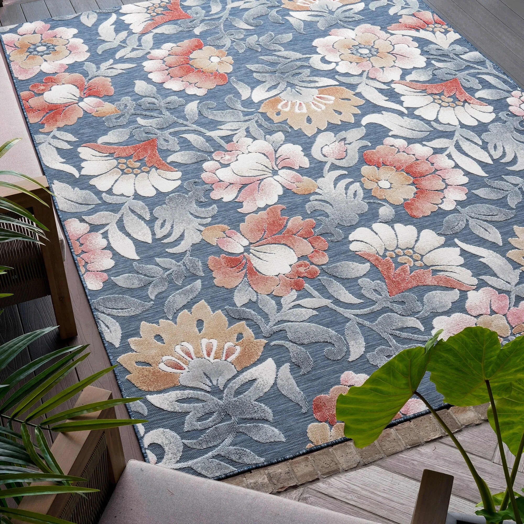 Tropicana Tropical Floral Indoor/Outdoor Area Rug