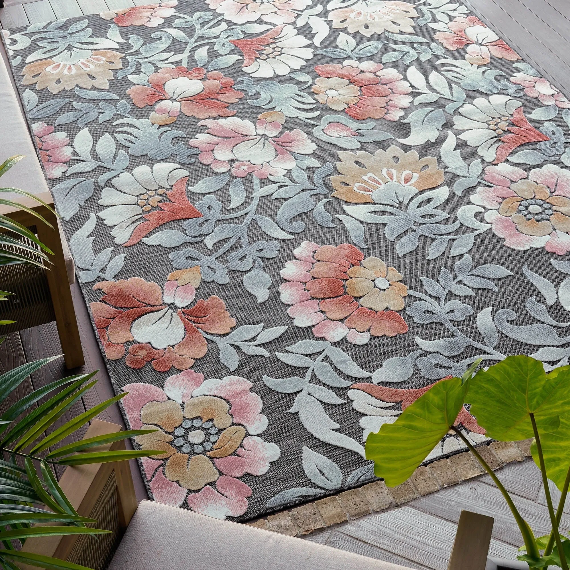 Tropicana Tropical Floral Indoor/Outdoor Area Rug