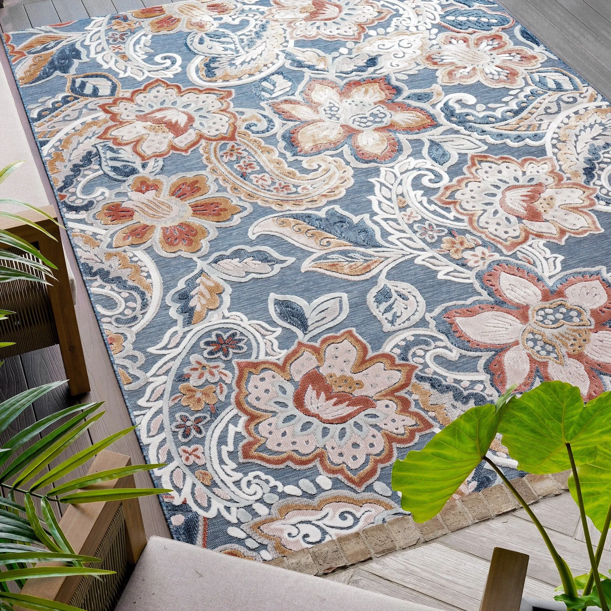 Tropicana Tropical Floral Indoor/Outdoor Area Rug