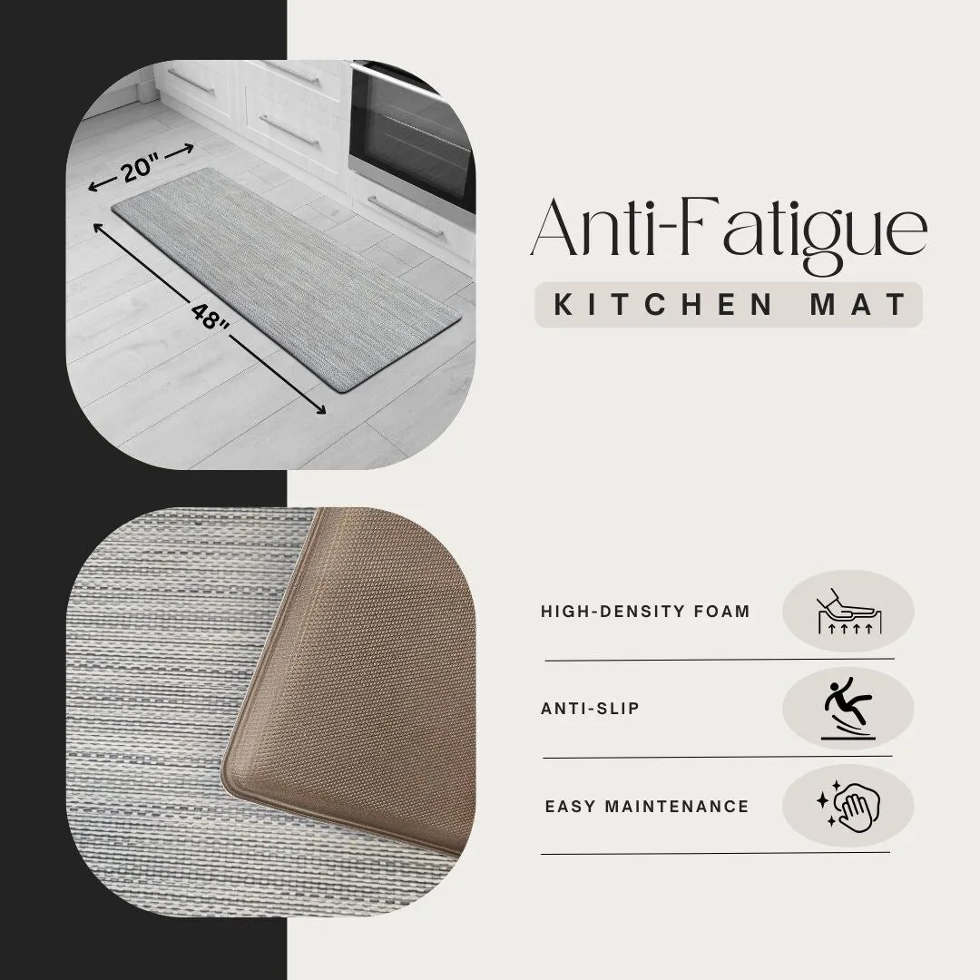 Ultra-Soft Anti Fatigue Kitchen Mat Kitchen Floor Runner 20x48 Inches - 48L x 20W x 6/8H