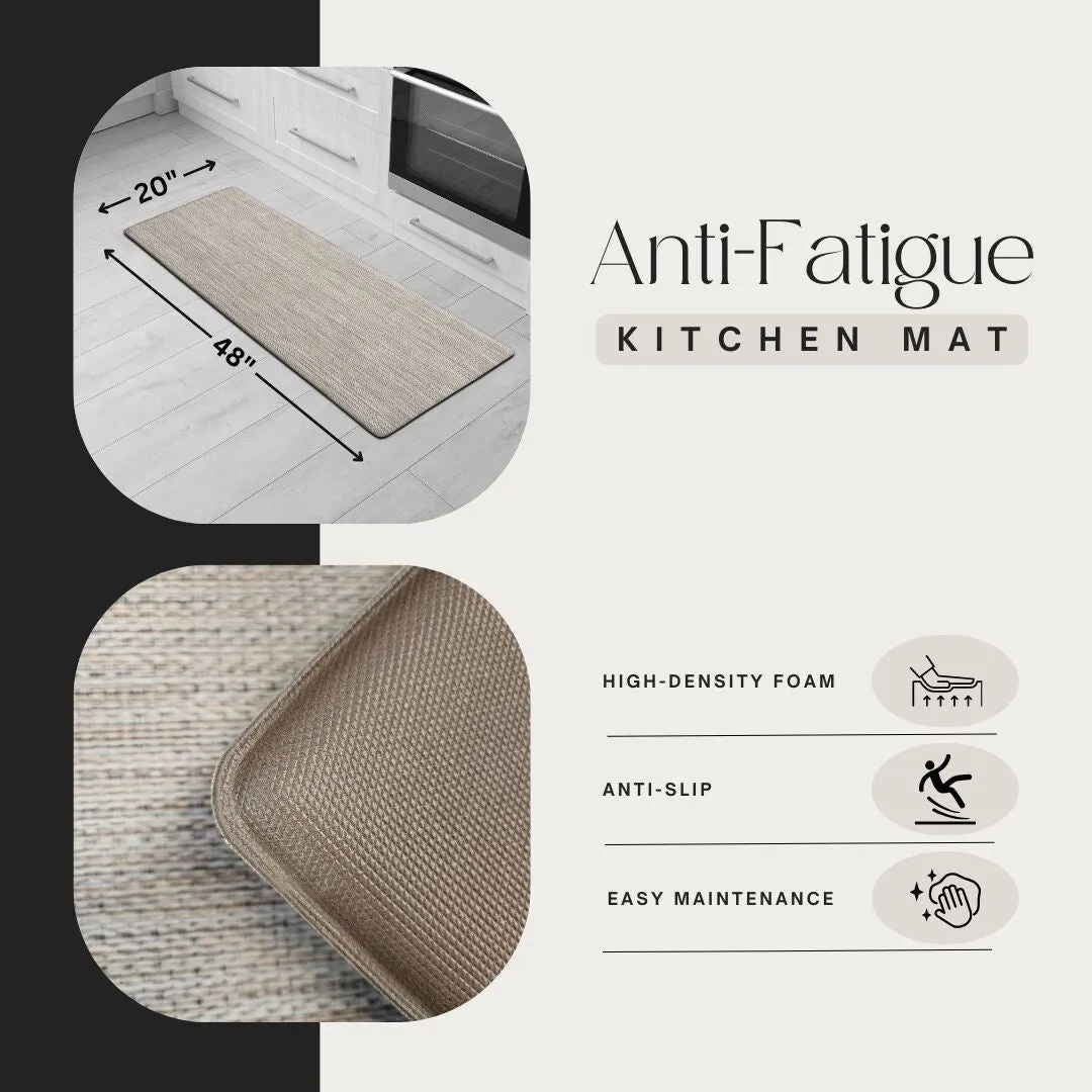 Ultra-Soft Anti Fatigue Kitchen Mat Kitchen Floor Runner 20x48 Inches - 48L x 20W x 6/8H