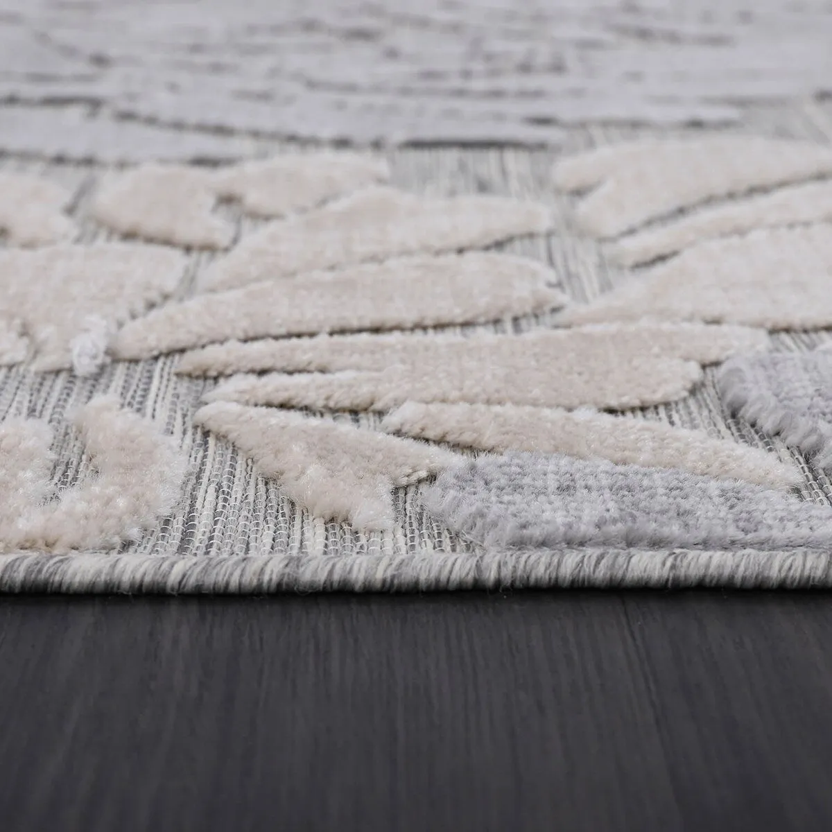 VILLADECOR Floral Indoor Outdoor Area Rug Low High Pile Rugs For Patio
