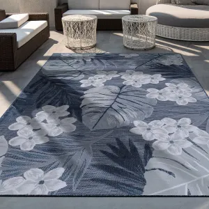 VILLADECOR Leaf Indoor Outdoor Area Rug Low High Pile Rugs For Patio