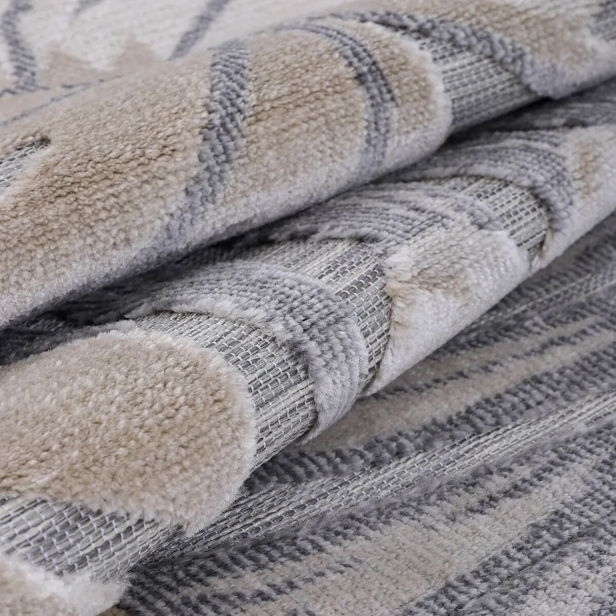 VILLADECOR Leaf Indoor Outdoor Area Rug Low High Pile Rugs For Patio