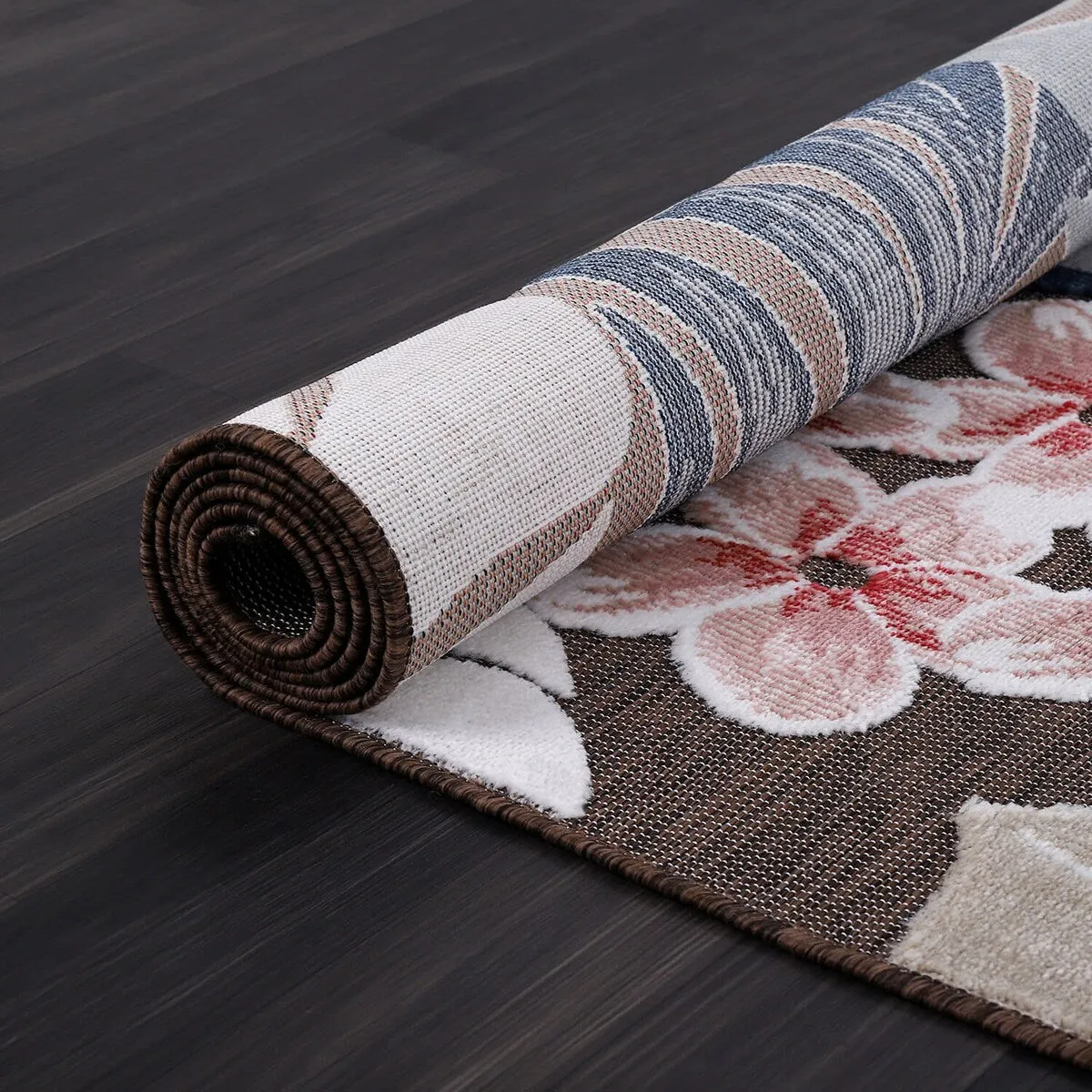 VILLADECOR Leaf Indoor Outdoor Area Rug Low High Pile Rugs For Patio