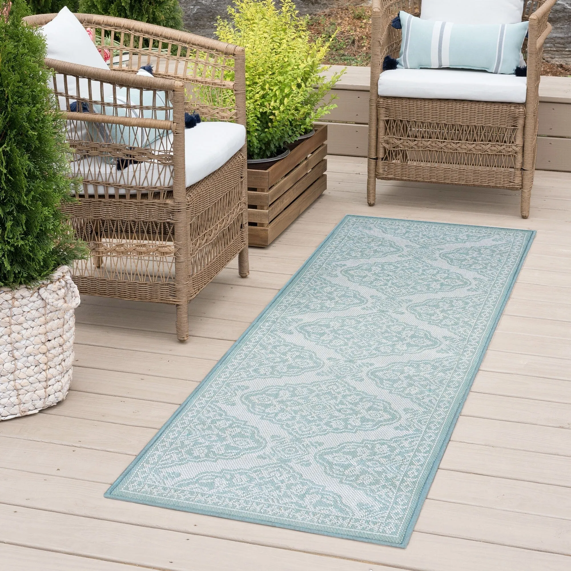Vision French Country Floral Indoor/Outdoor Area Rug