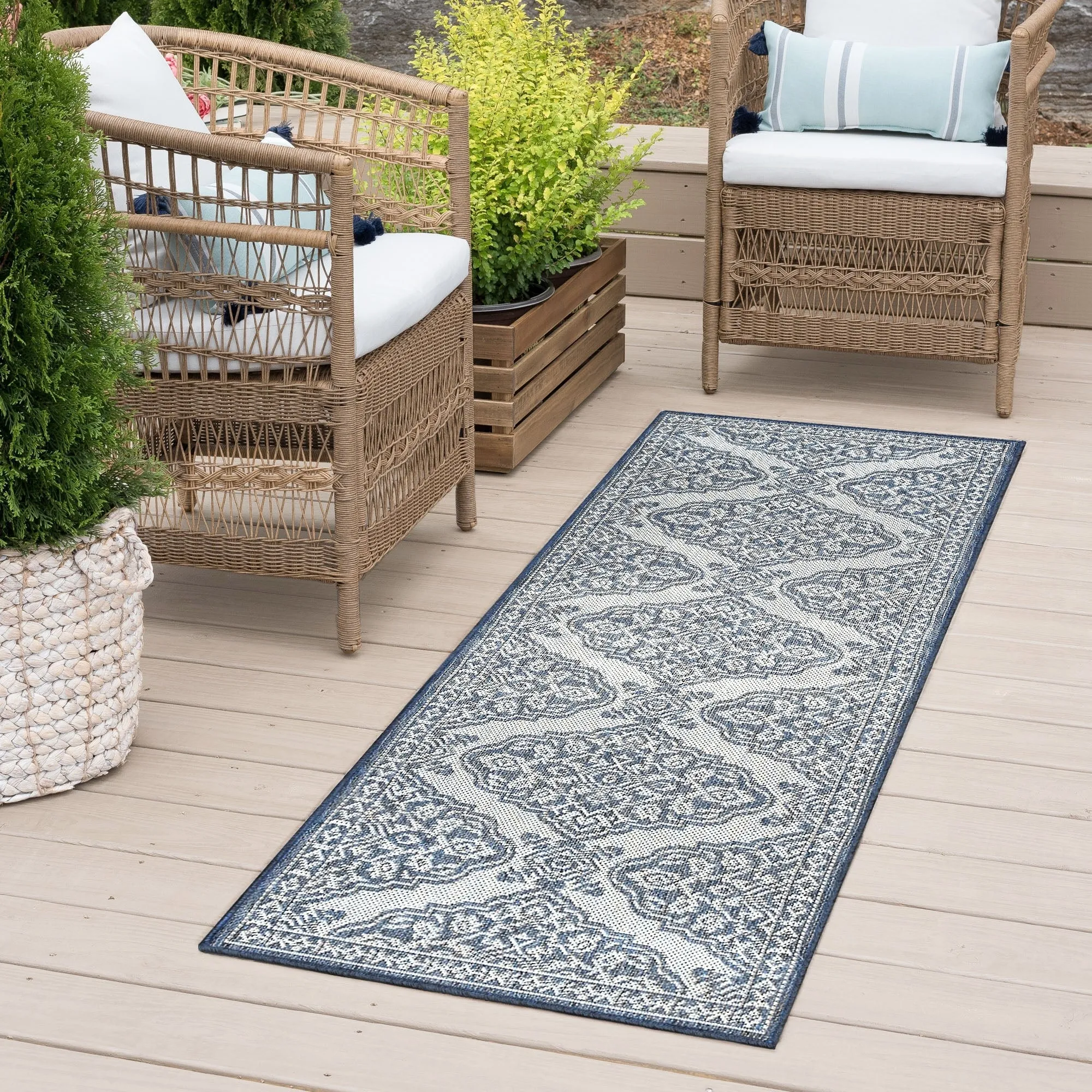 Vision French Country Floral Indoor/Outdoor Area Rug