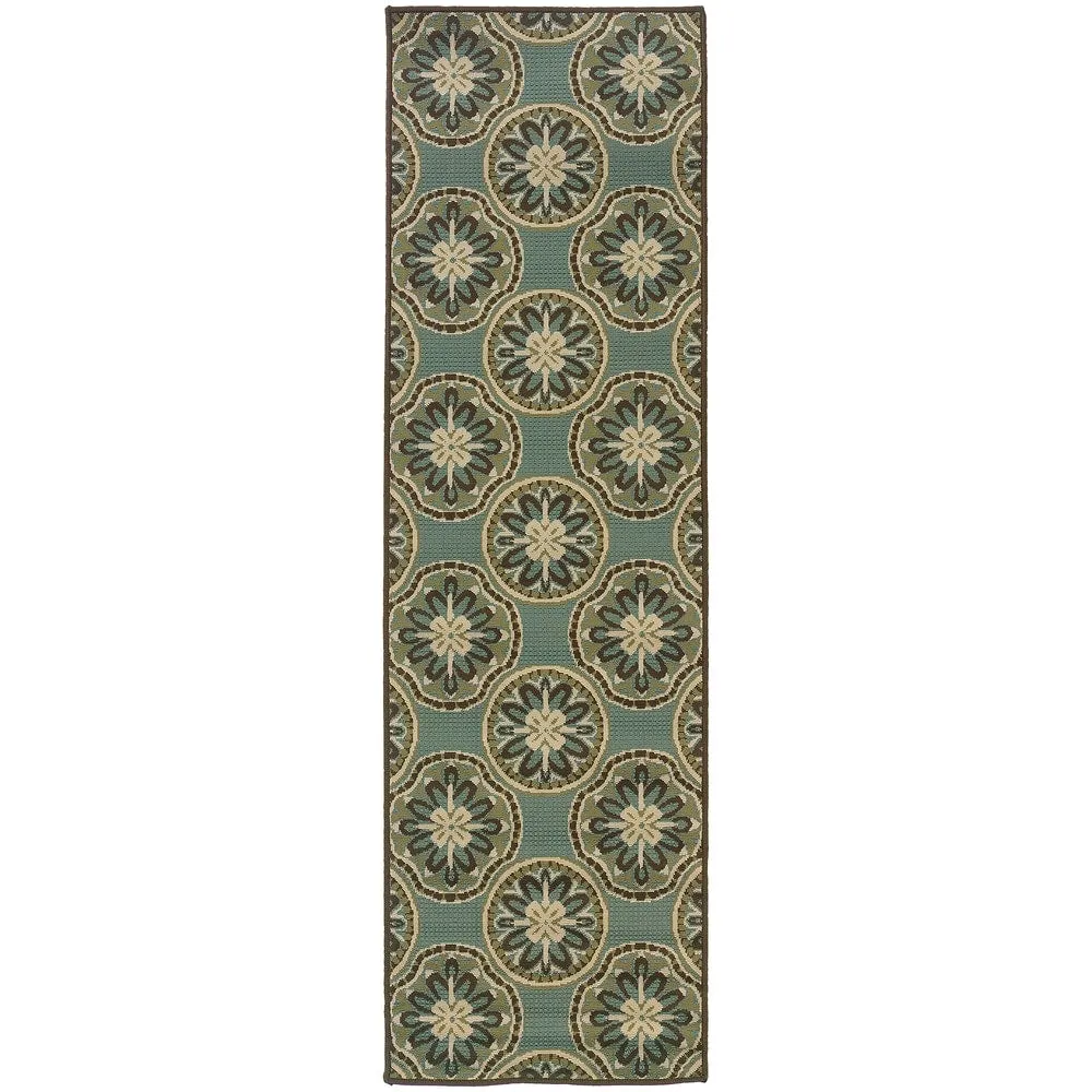 Vista Home Malta Floral Lattice Indoor-Outdoor Area Rug