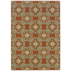 Vista Home Malta Floral Lattice Indoor-Outdoor Area Rug