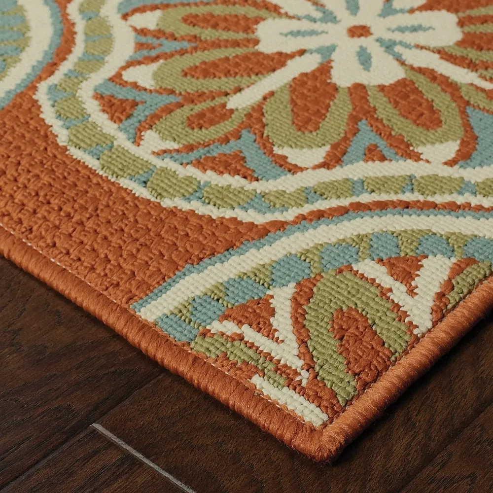 Vista Home Malta Floral Lattice Indoor-Outdoor Area Rug