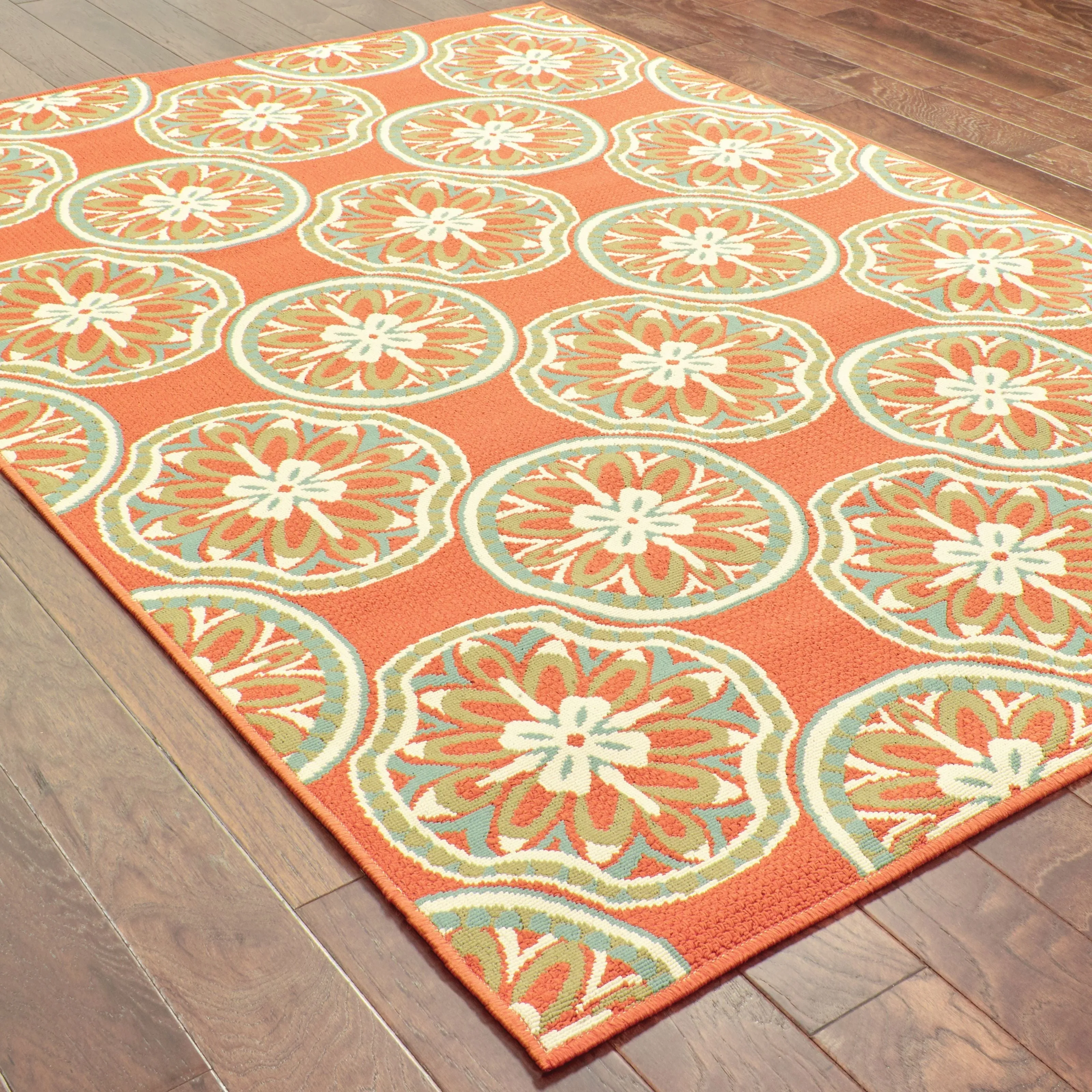 Vista Home Malta Floral Lattice Indoor-Outdoor Area Rug