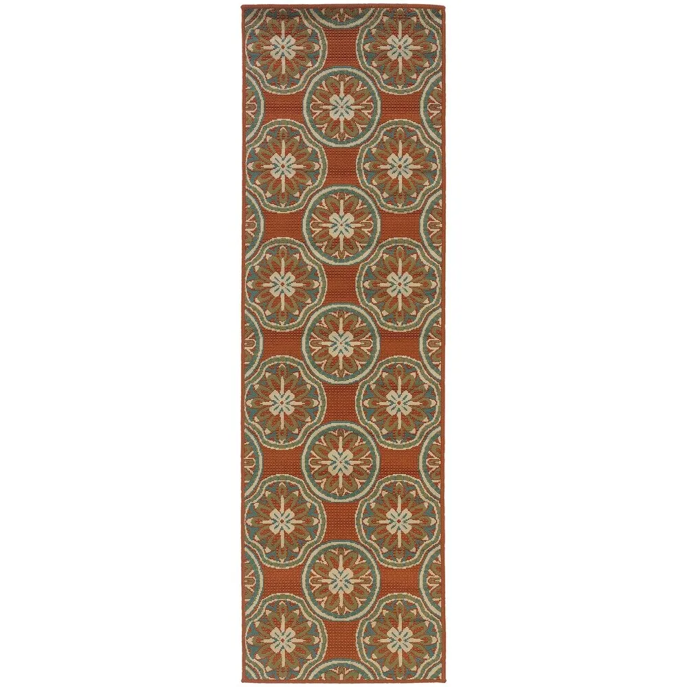 Vista Home Malta Floral Lattice Indoor-Outdoor Area Rug
