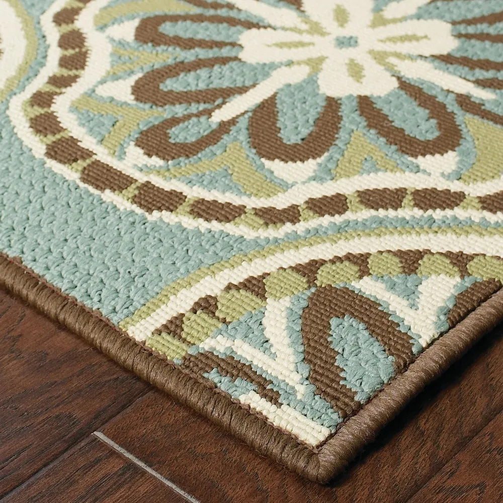 Vista Home Malta Floral Lattice Indoor-Outdoor Area Rug