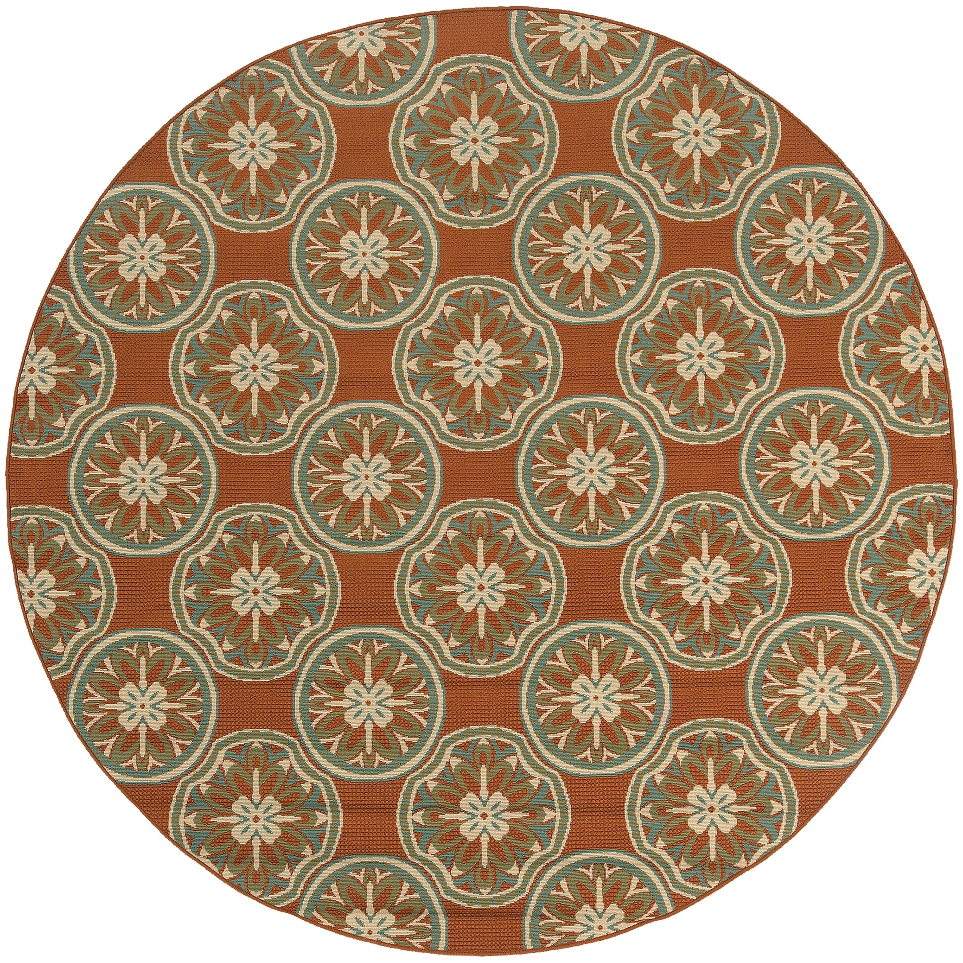 Vista Home Malta Floral Lattice Indoor-Outdoor Area Rug