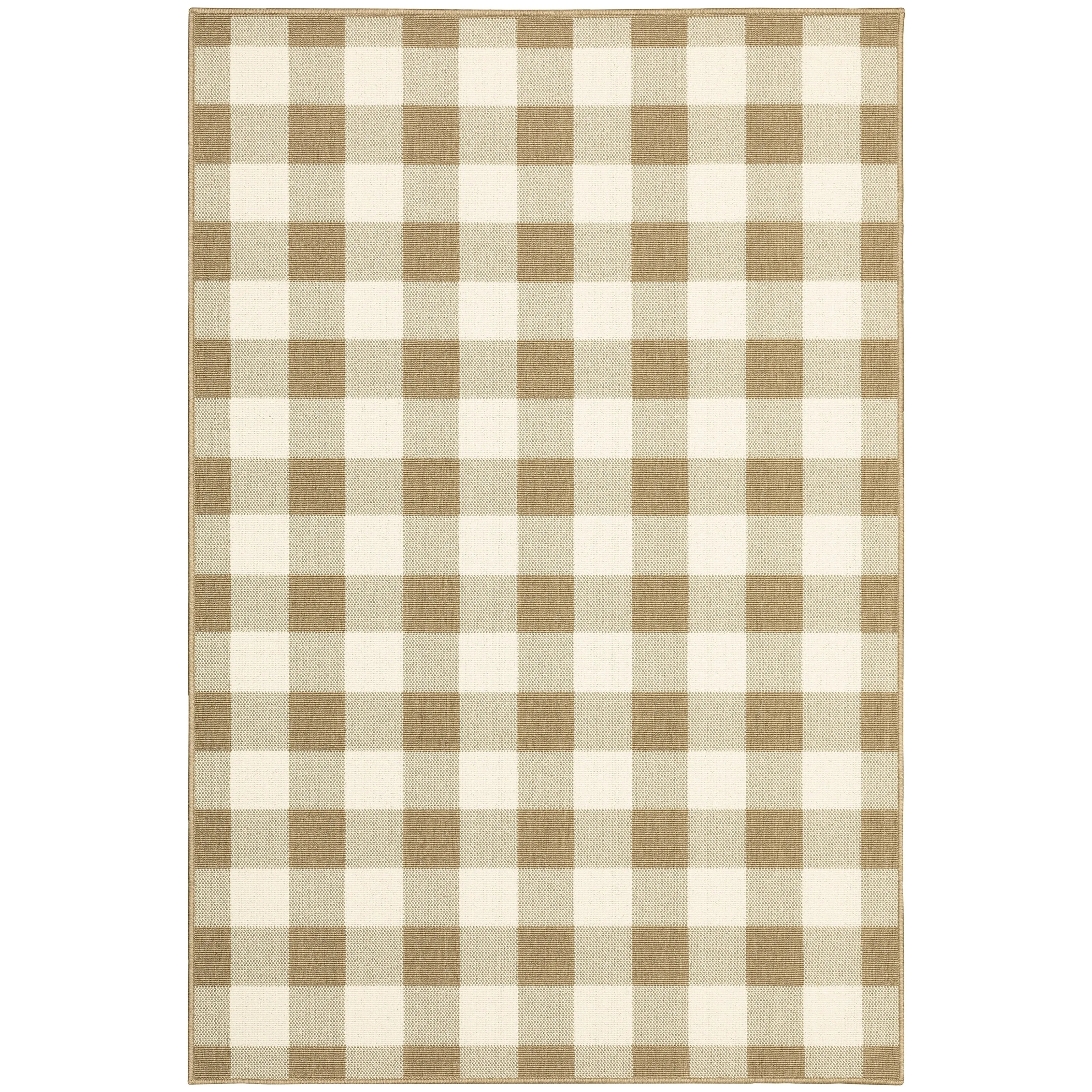 Vista Home Malta Gingham Check Indoor/Outdoor Area Rug