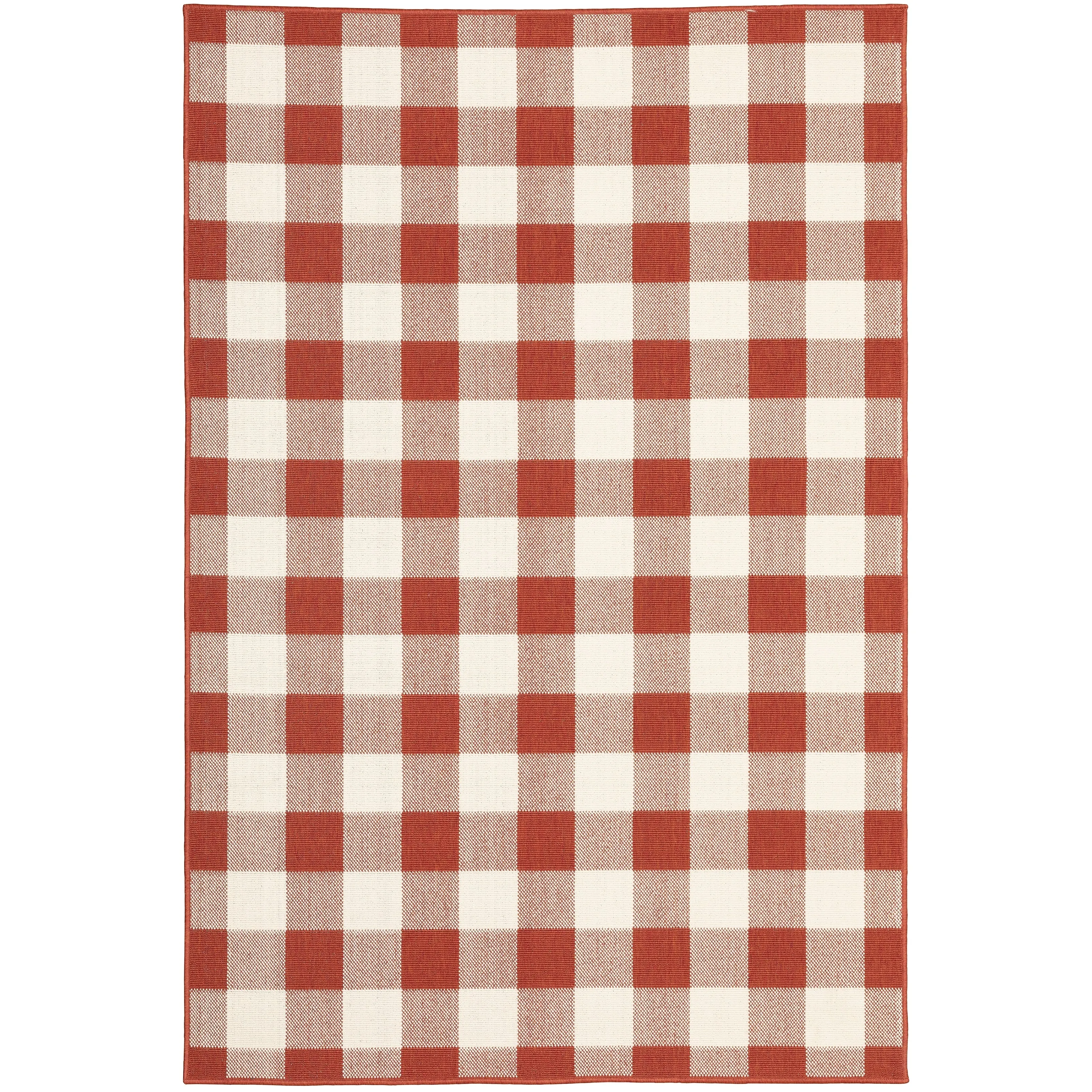 Vista Home Malta Gingham Check Indoor/Outdoor Area Rug
