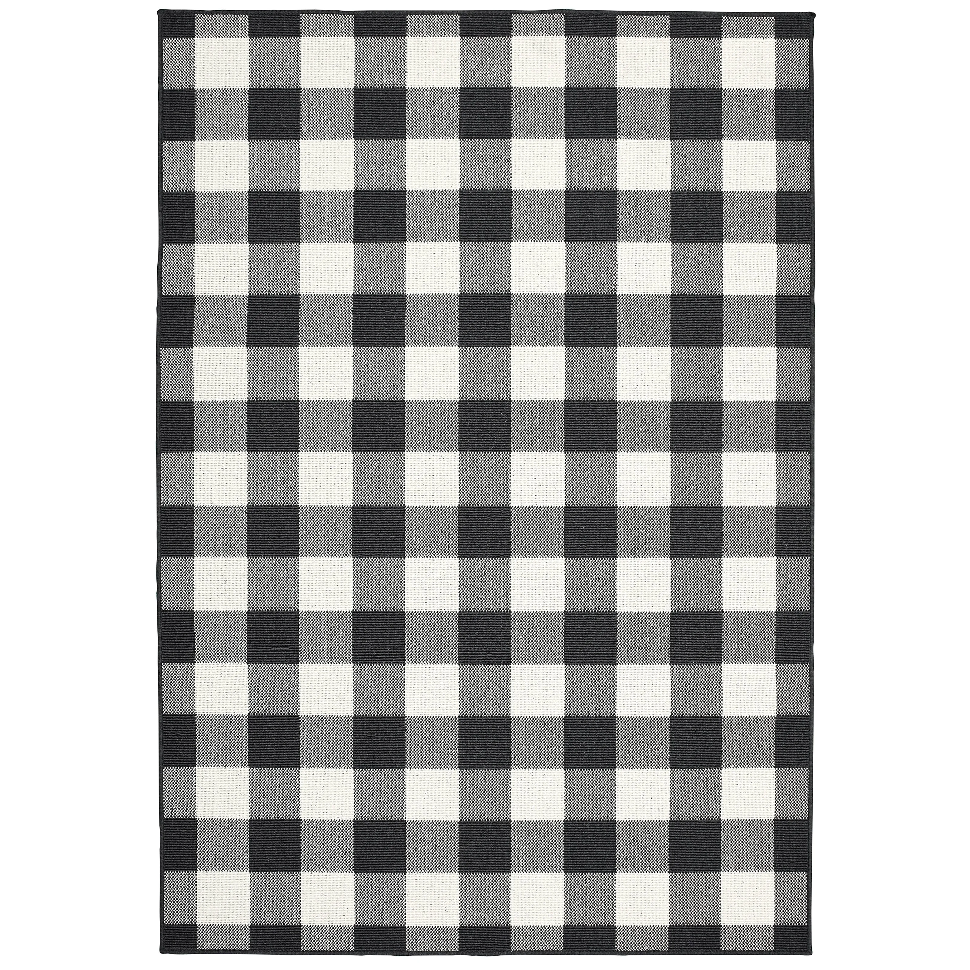 Vista Home Malta Gingham Check Indoor/Outdoor Area Rug